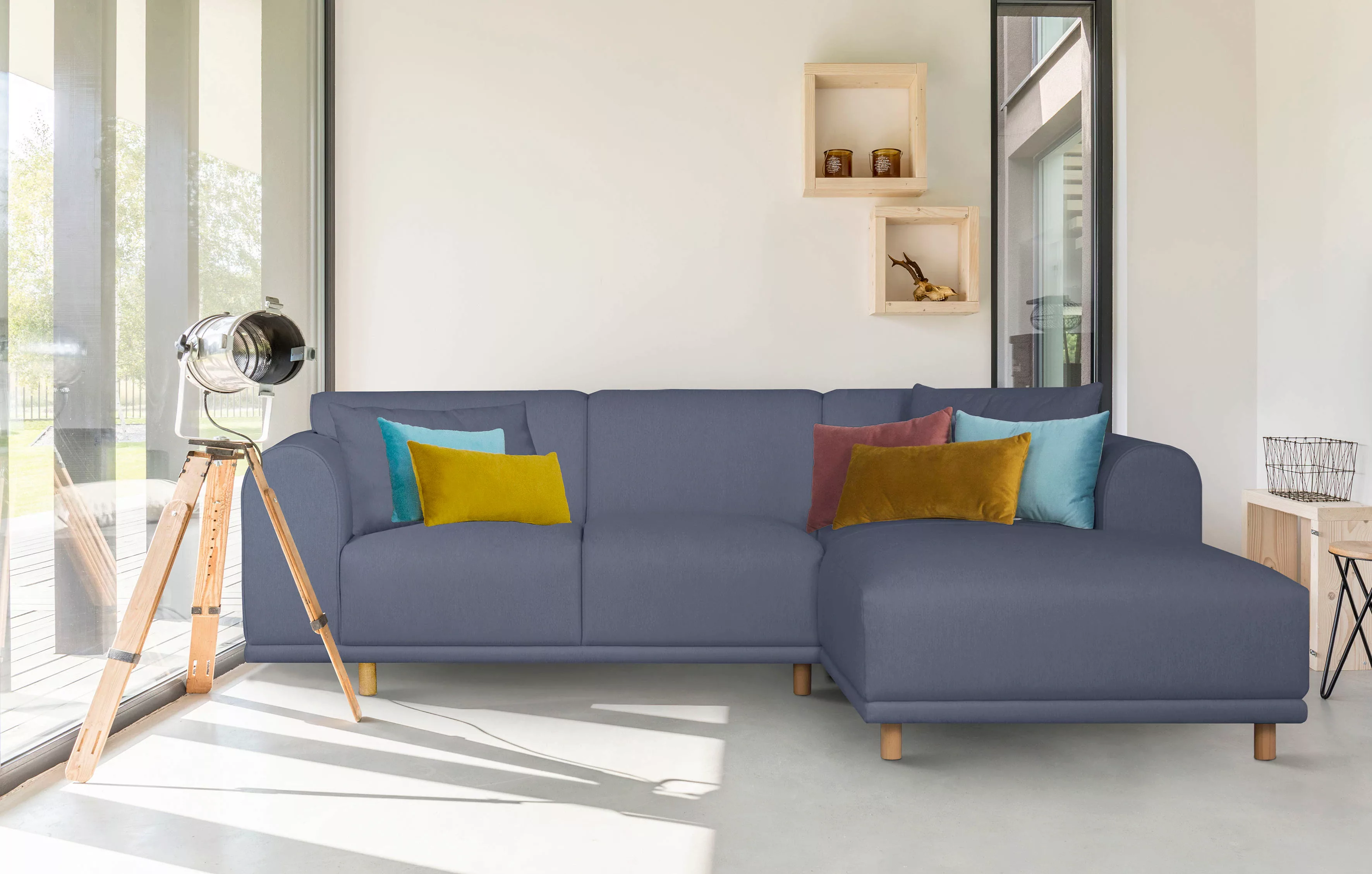 andas Ecksofa "Maroon L-Form", in skandinavischem Design, mit losen Kissen günstig online kaufen