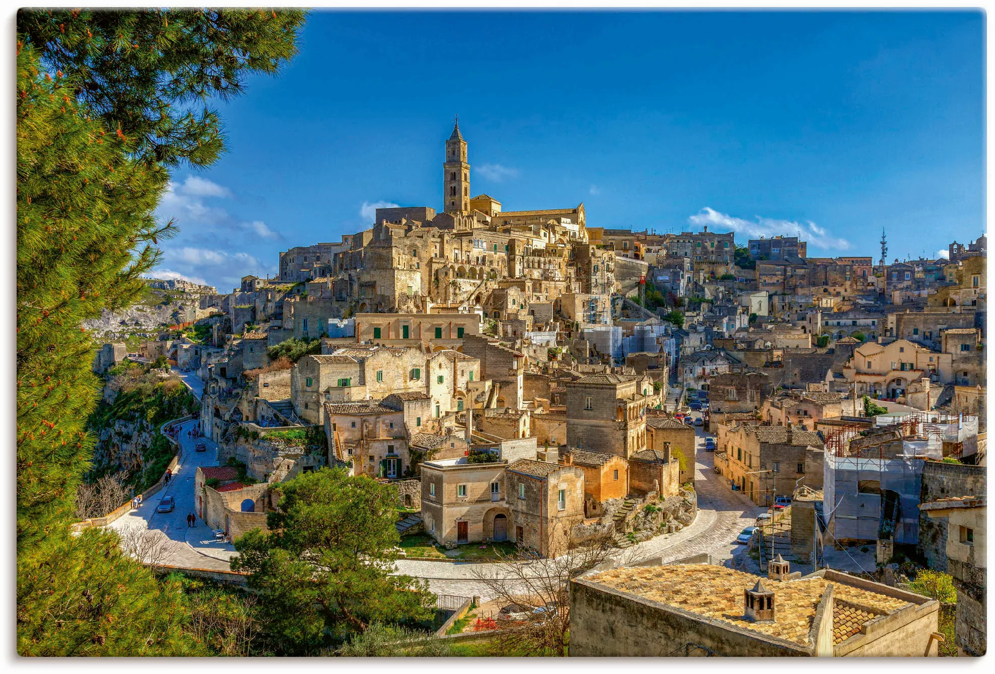 Artland Leinwandbild "Historische Altstadt von Matera Italien", Italien, (1 günstig online kaufen