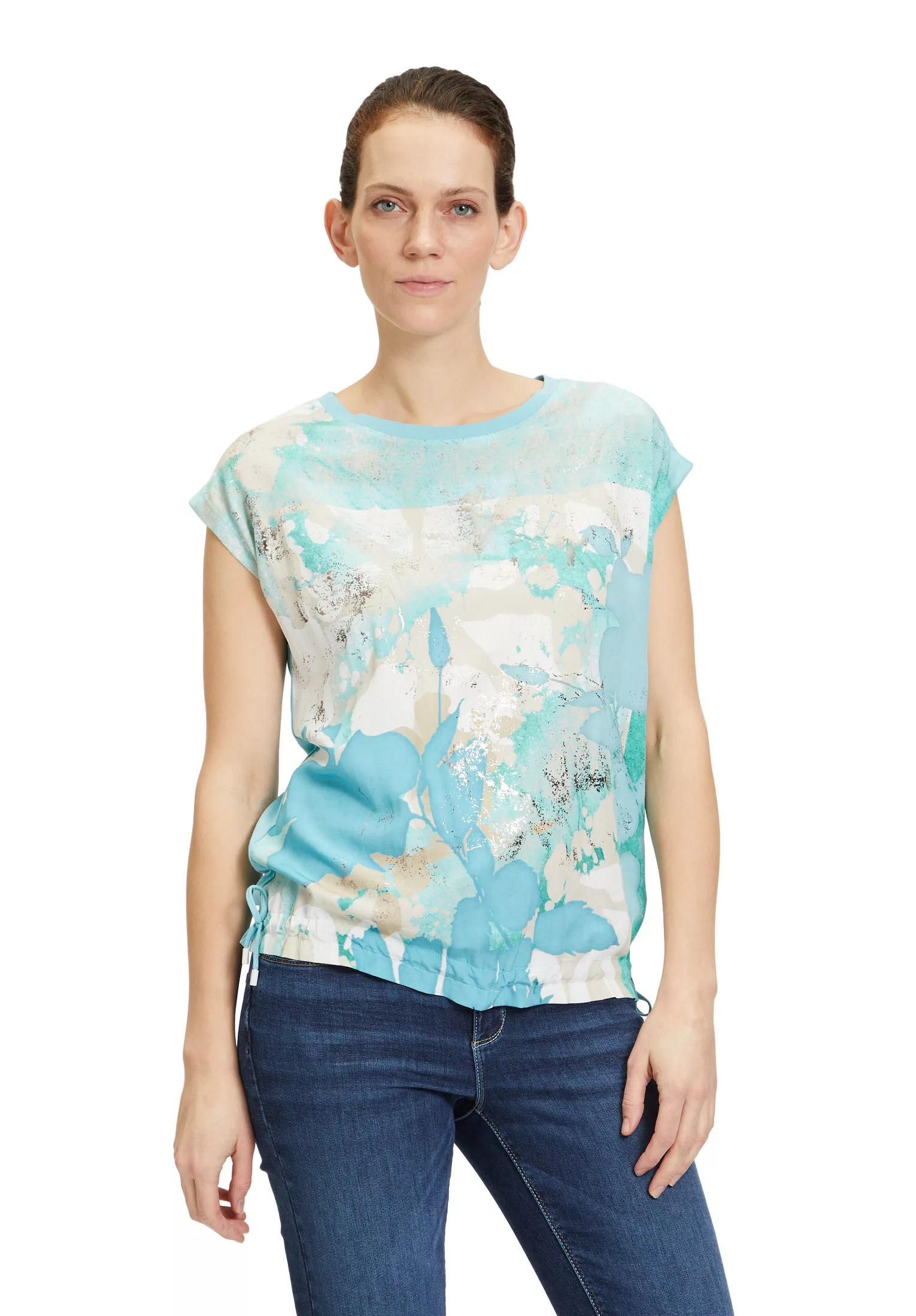 Betty&Co Kurzarmshirt "Betty & Co Patchwork-Shirt mit Print", Druck günstig online kaufen