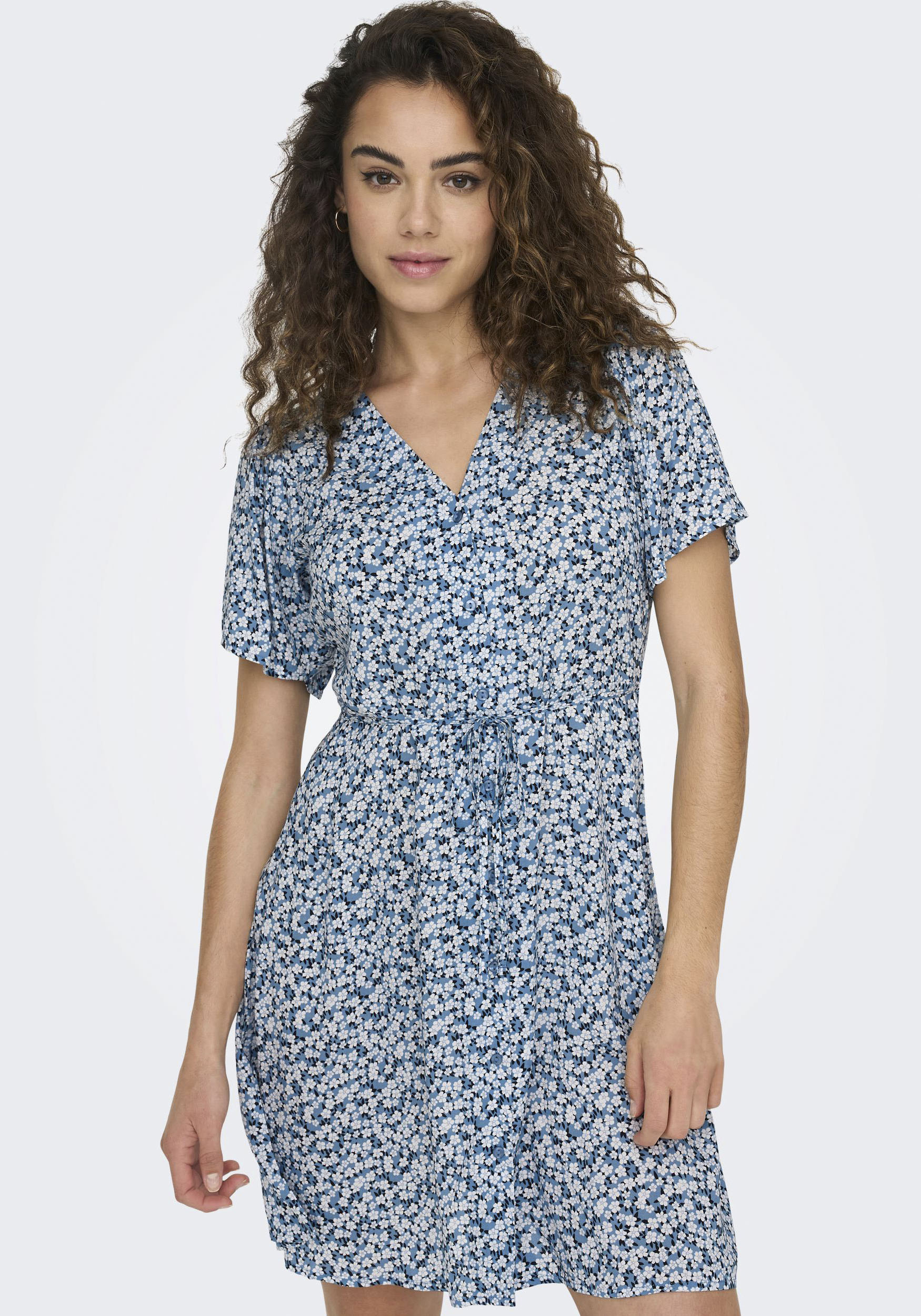 ONLY Minikleid "ONLEVIDA S/S SHORT DRESS WVN NOOS", Sommerkleid günstig online kaufen
