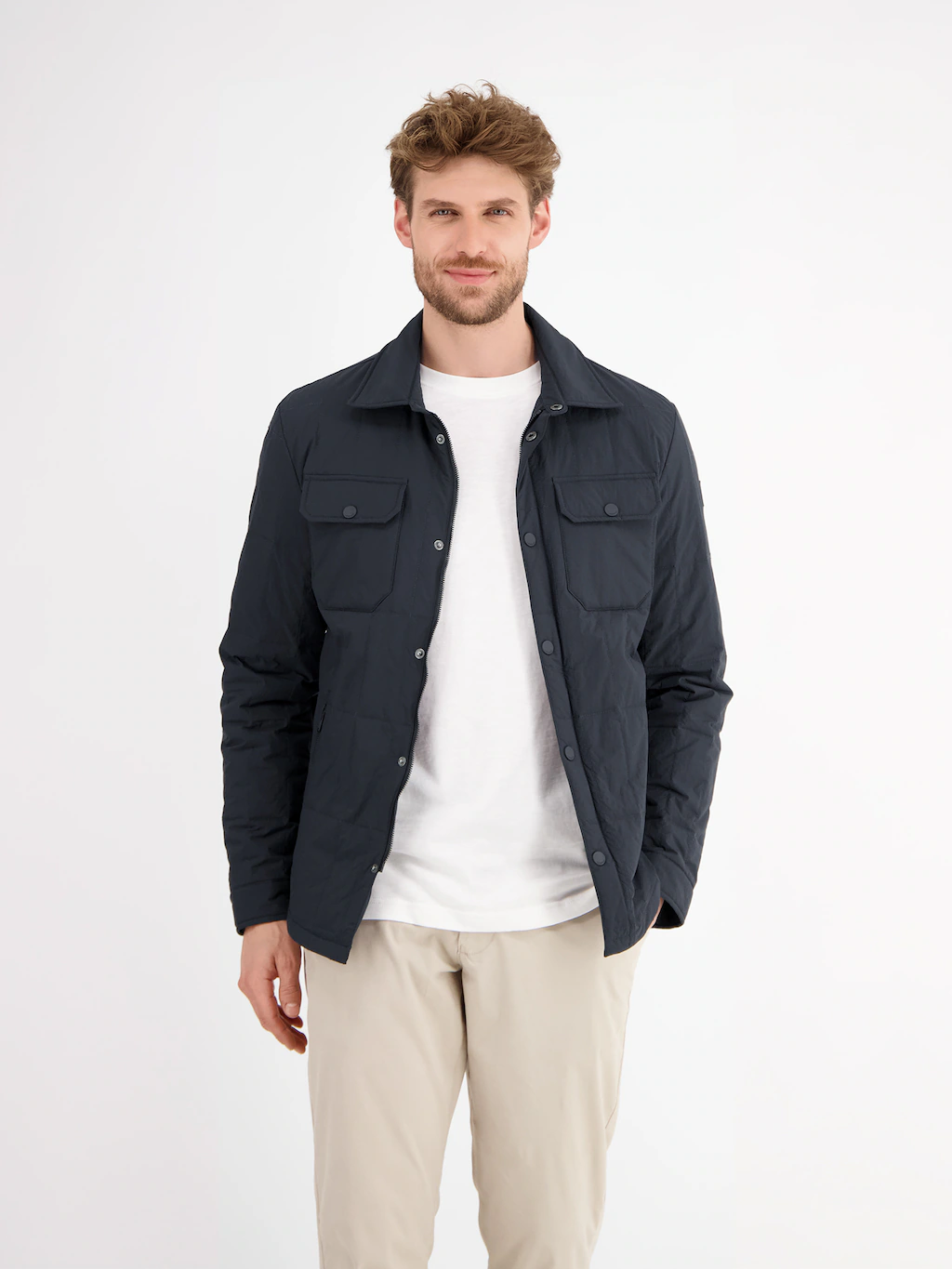 LERROS Hemdjacke "LERROS Overshirt-Jacke, leicht gefüttert", ohne Kapuze, W günstig online kaufen