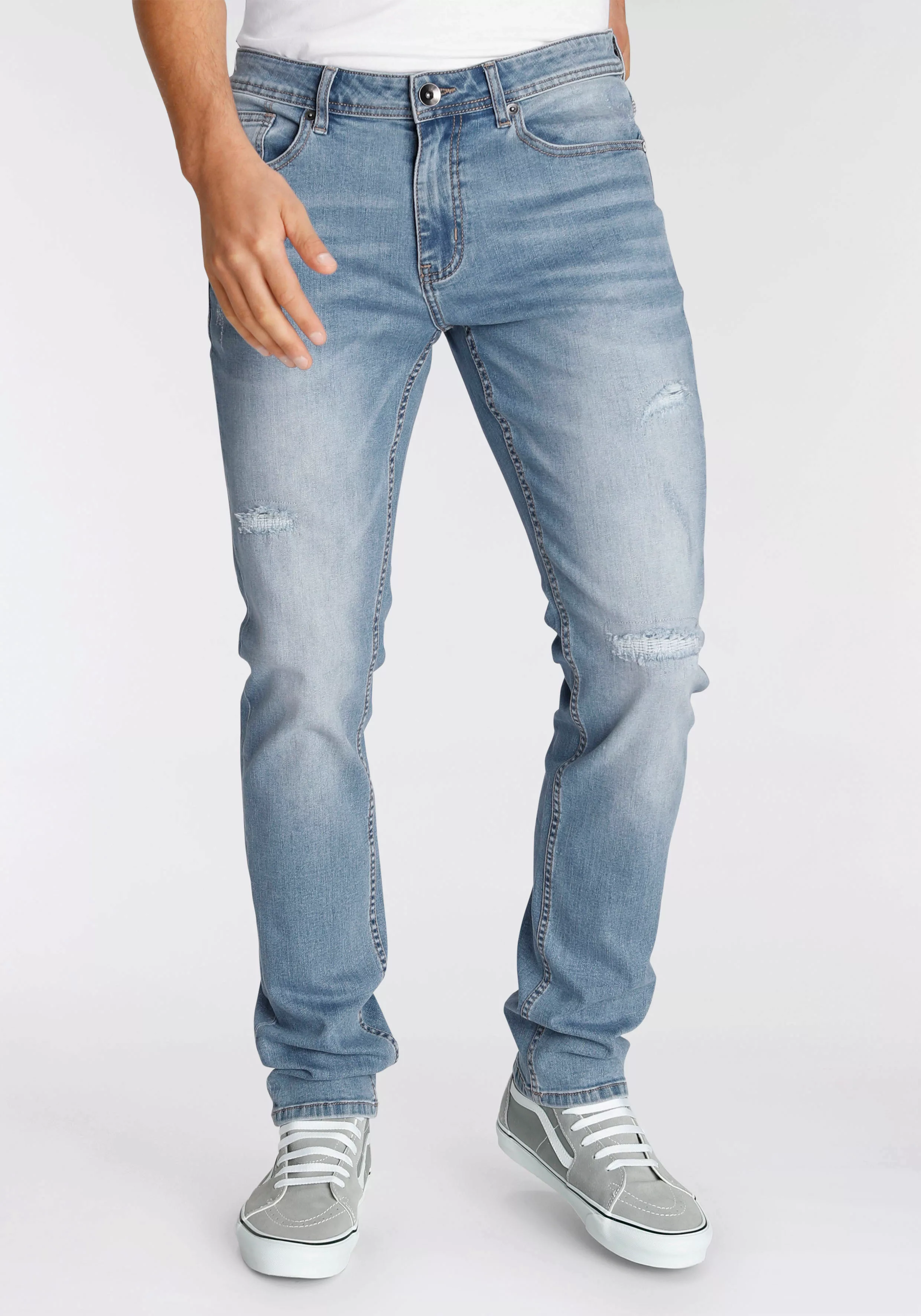 AJC Straight-Jeans mit Abriebeffekten an den Beinen günstig online kaufen