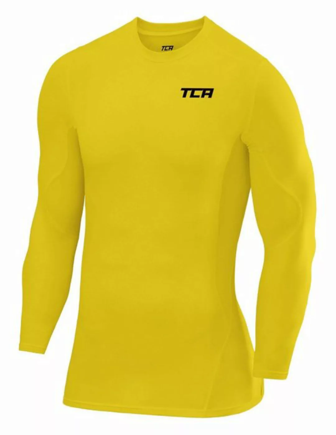 TCA Langarmshirt TCA Herren Langarm Kompressionsshirt - Gelb, Thermo Funkti günstig online kaufen