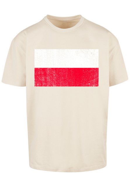 F4NT4STIC T-Shirt Poland Polen Flagge distressed Print günstig online kaufen