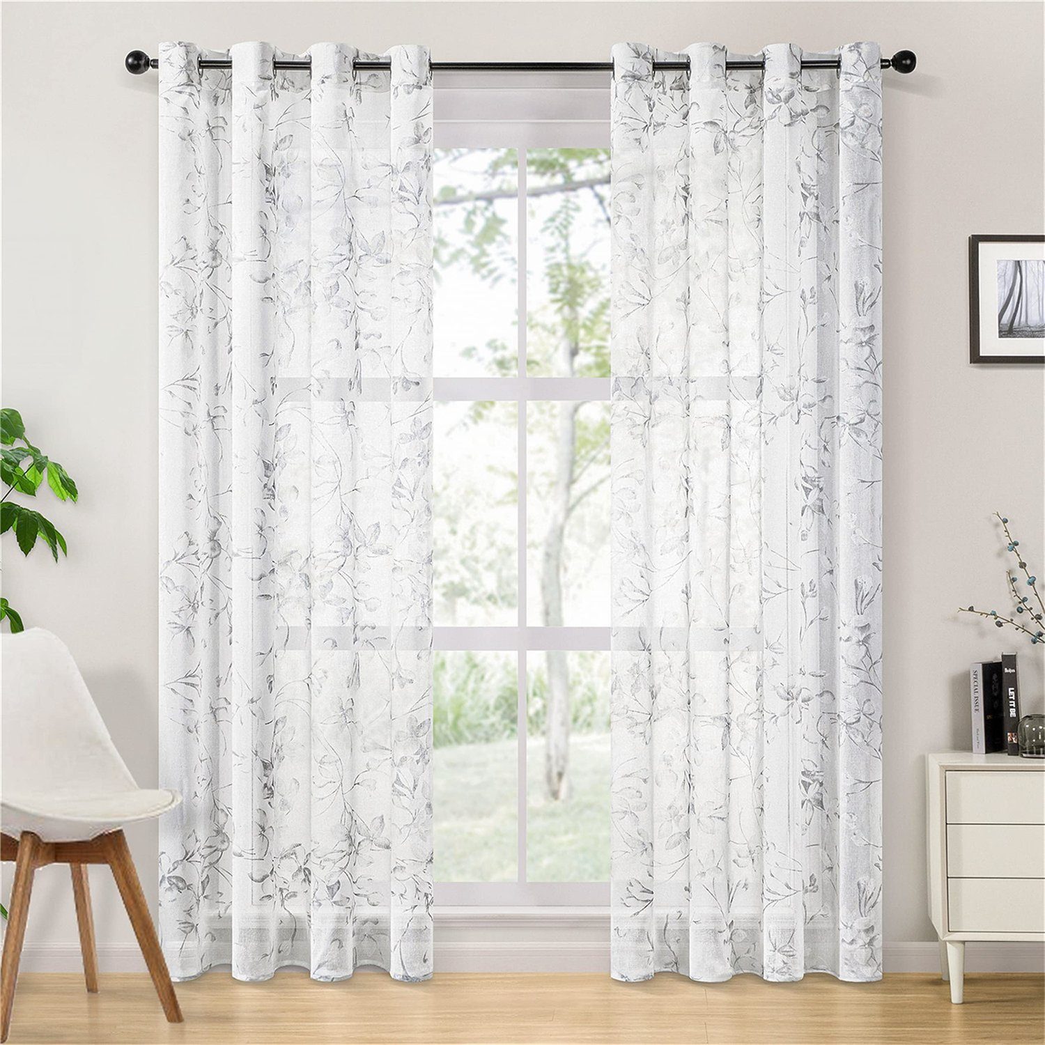 BYSURE Gardine, Ösen (2 St), halbtransparent, günstig online kaufen