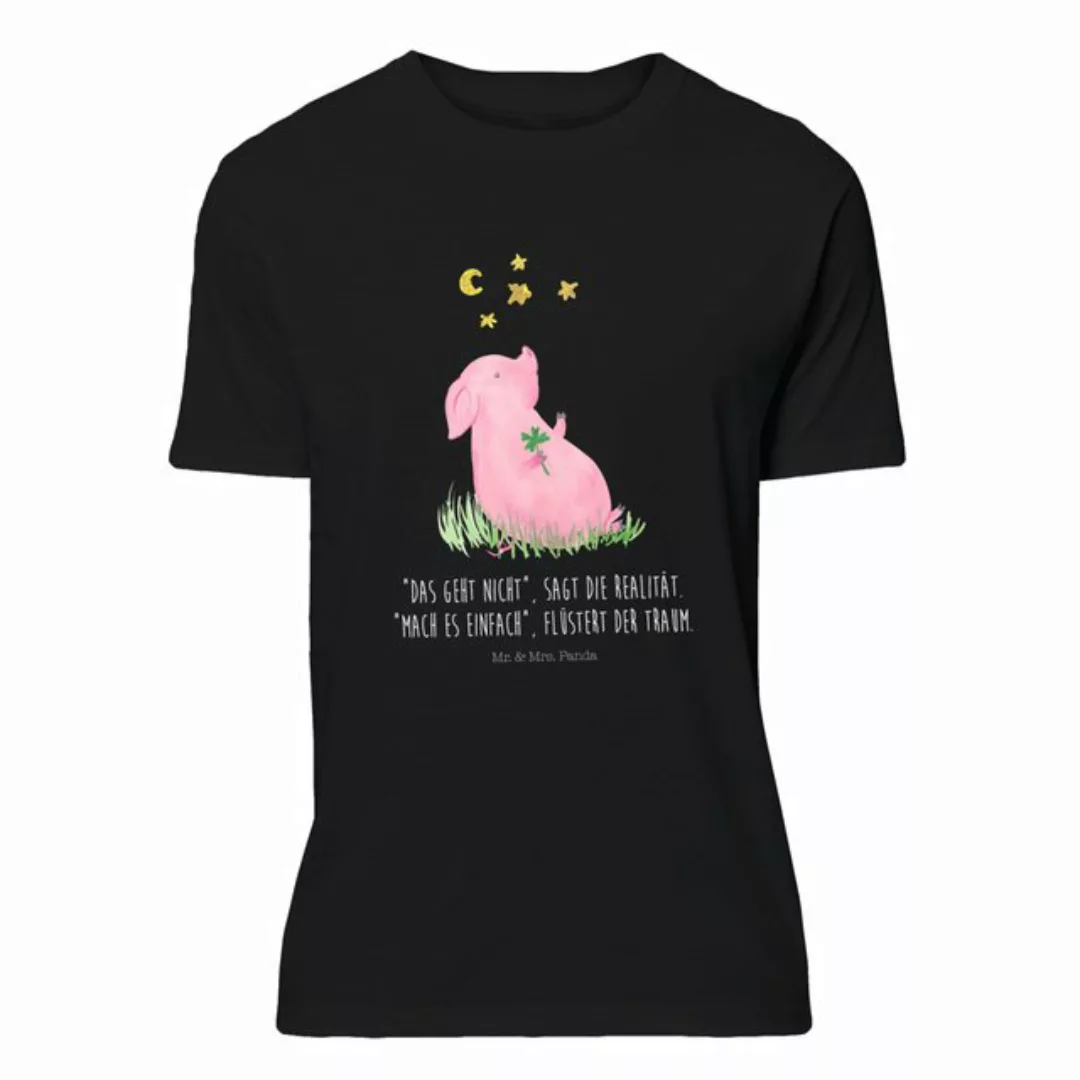 Mr. & Mrs. Panda T-Shirt Glücksschwein - Schwarz - Geschenk, Damen, Tshirt, günstig online kaufen