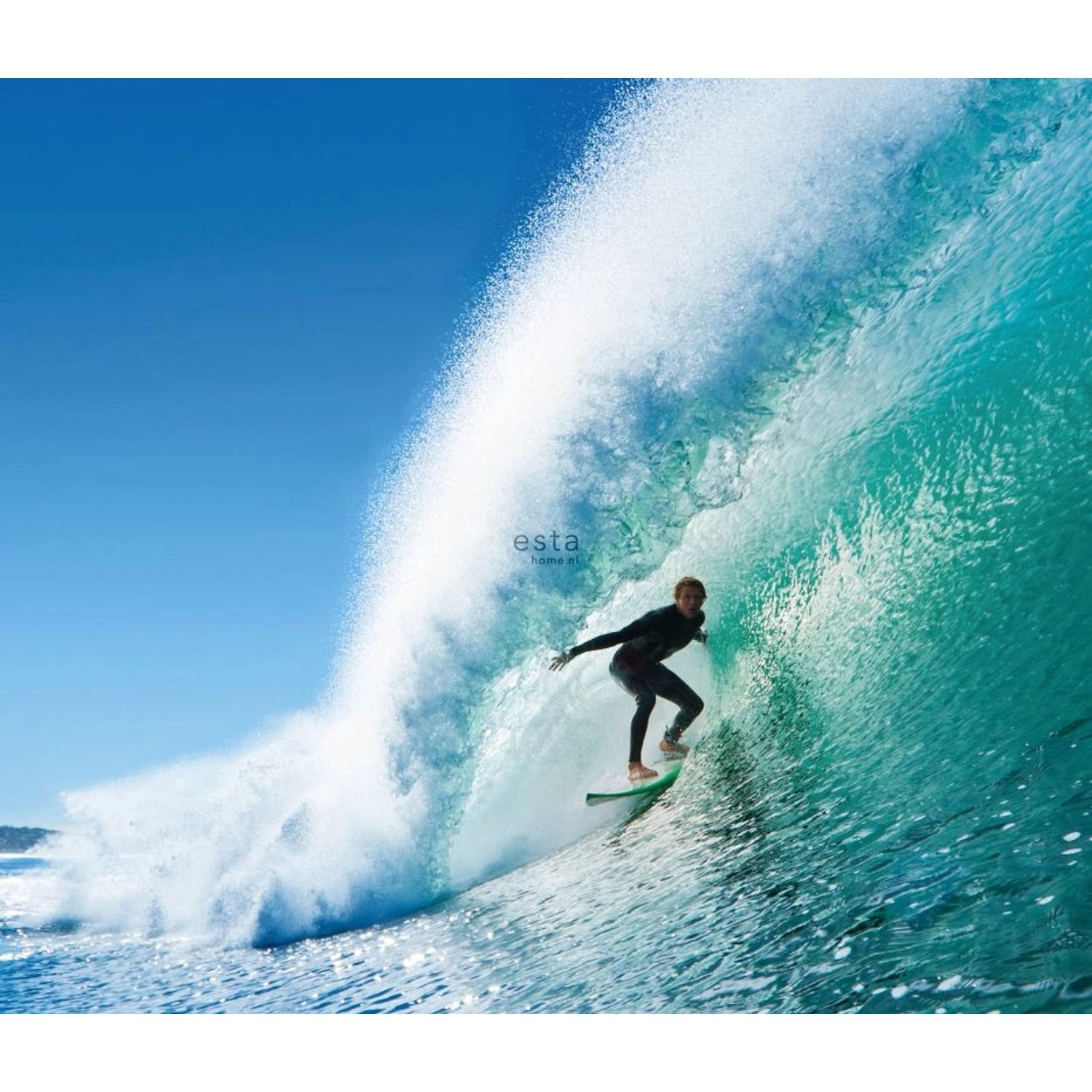 ESTAhome Fototapete Surfer Blau und Meeresgrün 3,25 x 2,79 m 158852 günstig online kaufen