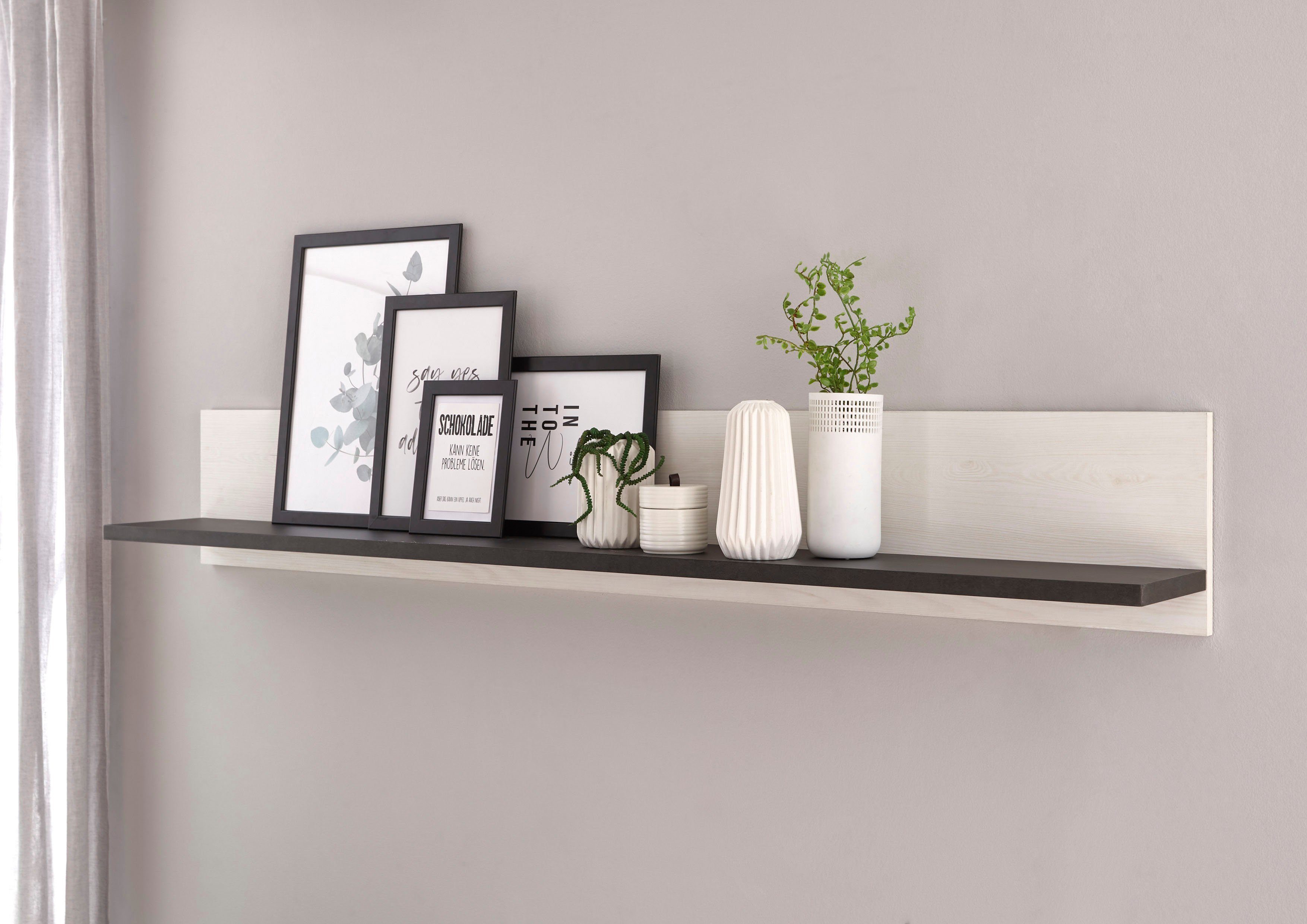 Home affaire Wandregal "SHERWOOD", in modernem Holz Dekor, Breite 160 cm günstig online kaufen