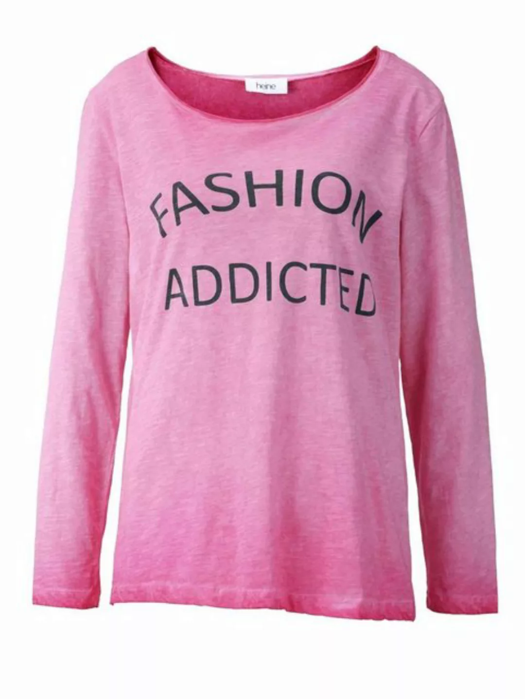 heine Rundhalsshirt Heine Damen Statementshirt, pink günstig online kaufen