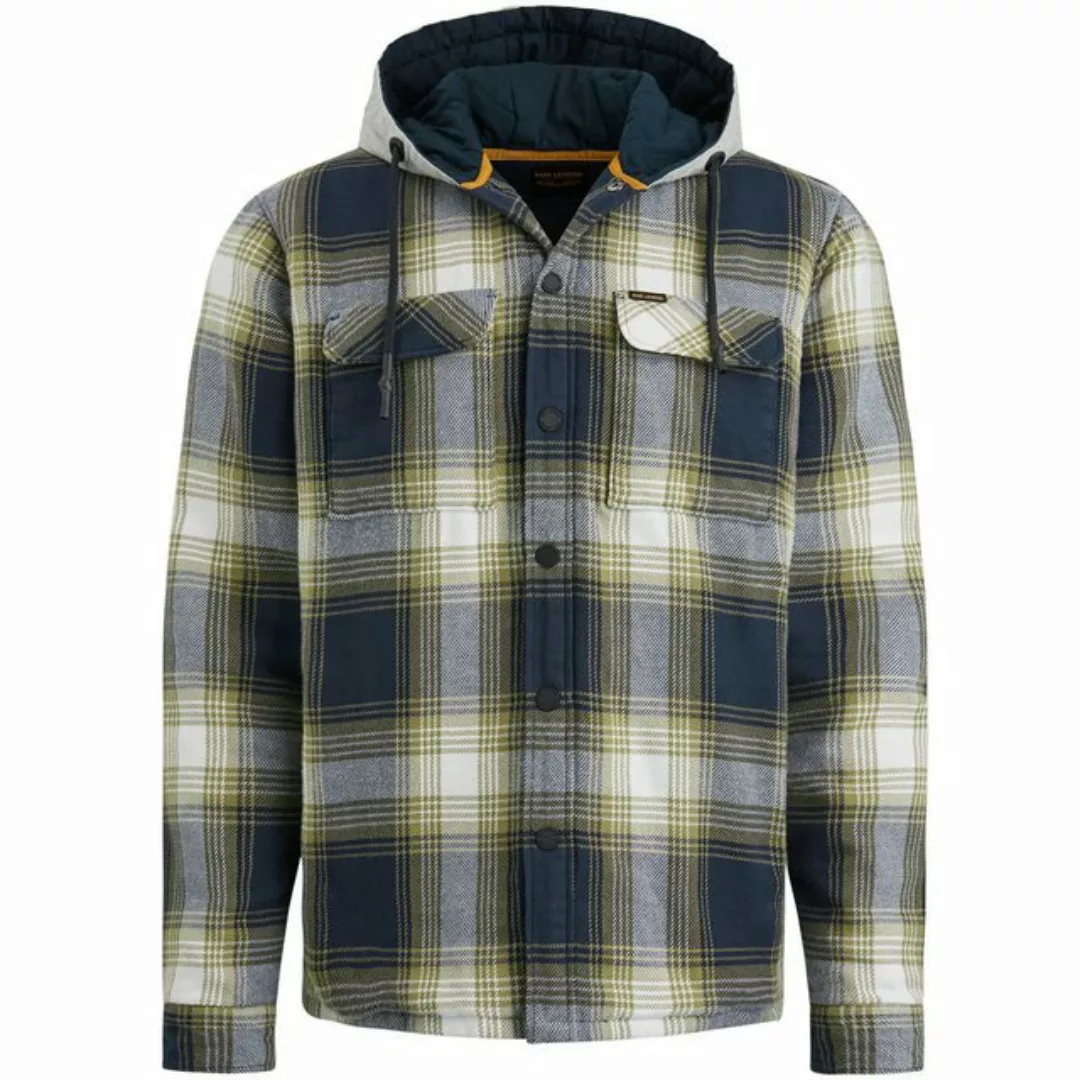 PME Legend Overshirt Kariert Blau Grün - Größe 3XL günstig online kaufen