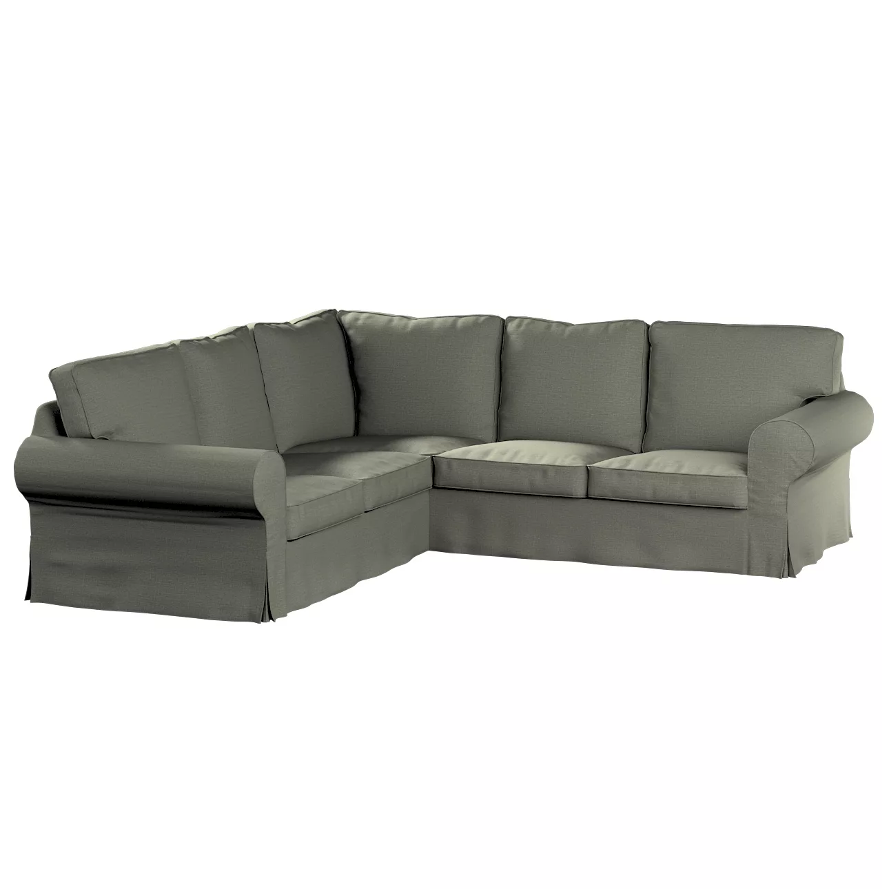 Bezug für Ektorp Ecksofa, grau-beige, Sofahusse für Ektorp Ecksofa, Living günstig online kaufen