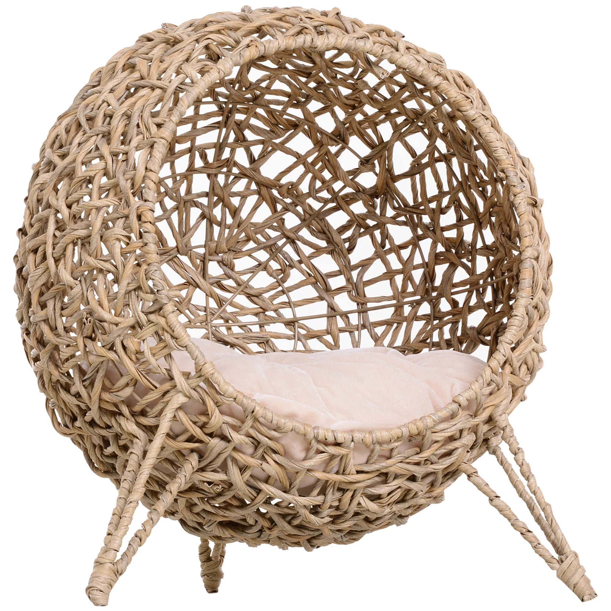 PawHut Katzenhaus aus PE-Rattan mit Kissen Katzenschlafplatz Katzenhöhle mi günstig online kaufen