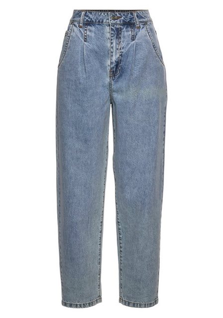 Buffalo Relax-fit-Jeans in High-Waist-Form mit Bundfalten, verkürzte Länge, günstig online kaufen