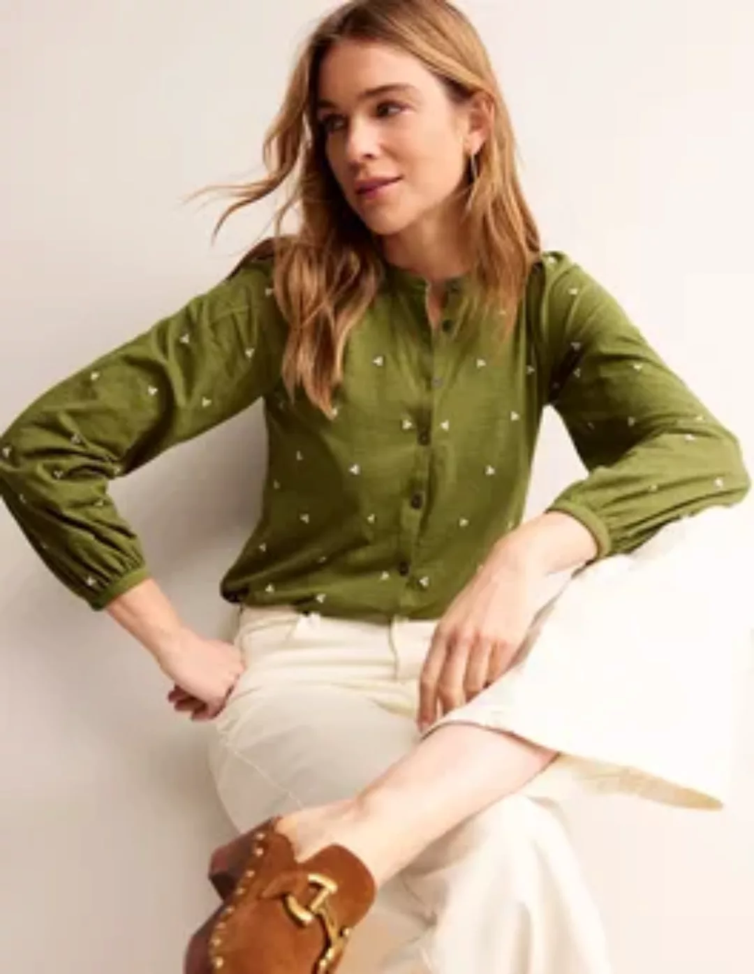 Marina Besticktes Hemd Damen Boden, Eintagsfliege, Bestickt günstig online kaufen