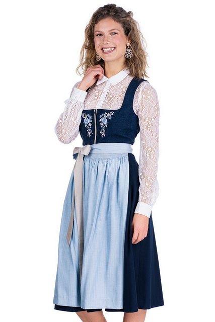 Spieth & Wensky Dirndl Cord Dirndl 2tlg. - DOLLY - dunkelblau/hellblau günstig online kaufen