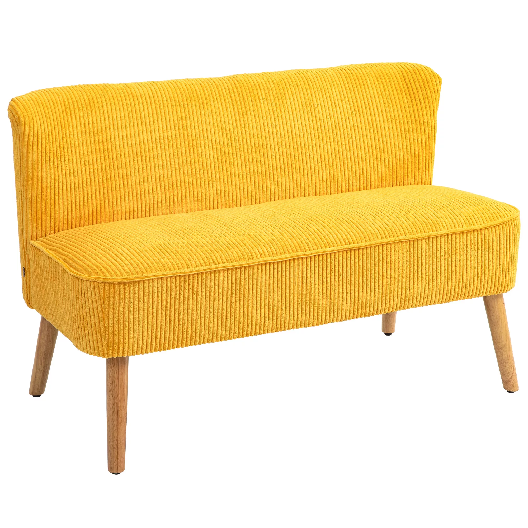 HOMCOM 2-Sitzer Sofa Polstersofa Doppelsofa Zweisitzer Sofa Cordartiges Pol günstig online kaufen