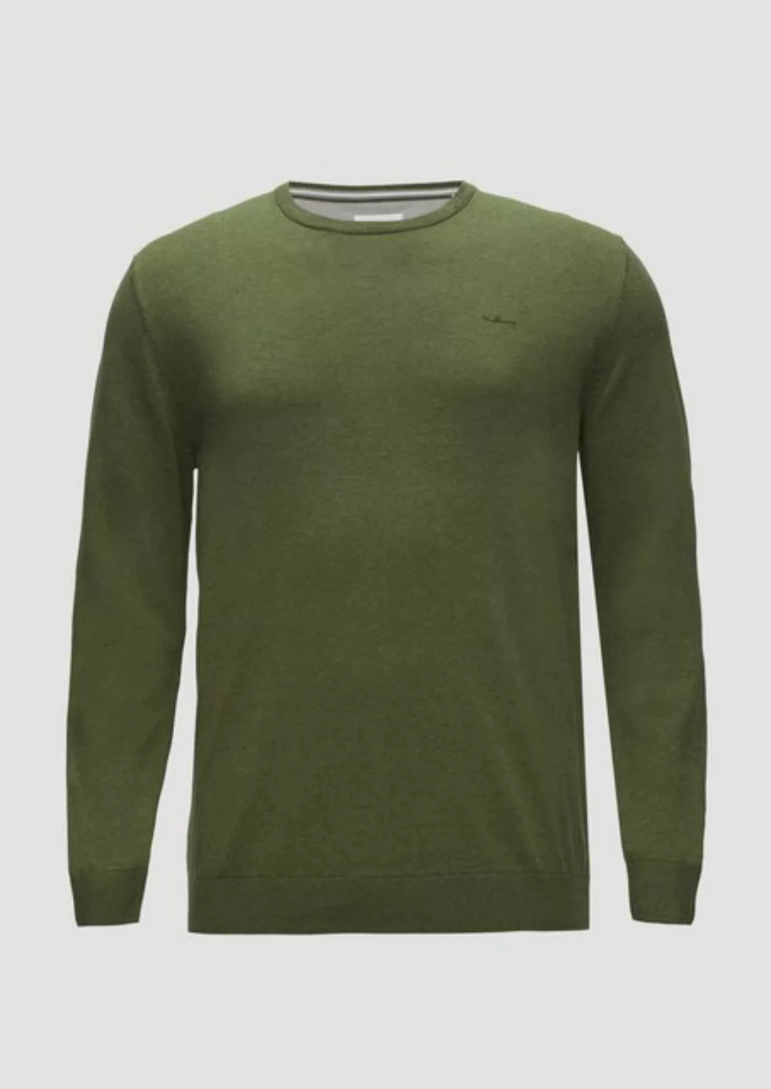 s.Oliver Strickpullover Strickpullover mit Crewneck Logo günstig online kaufen