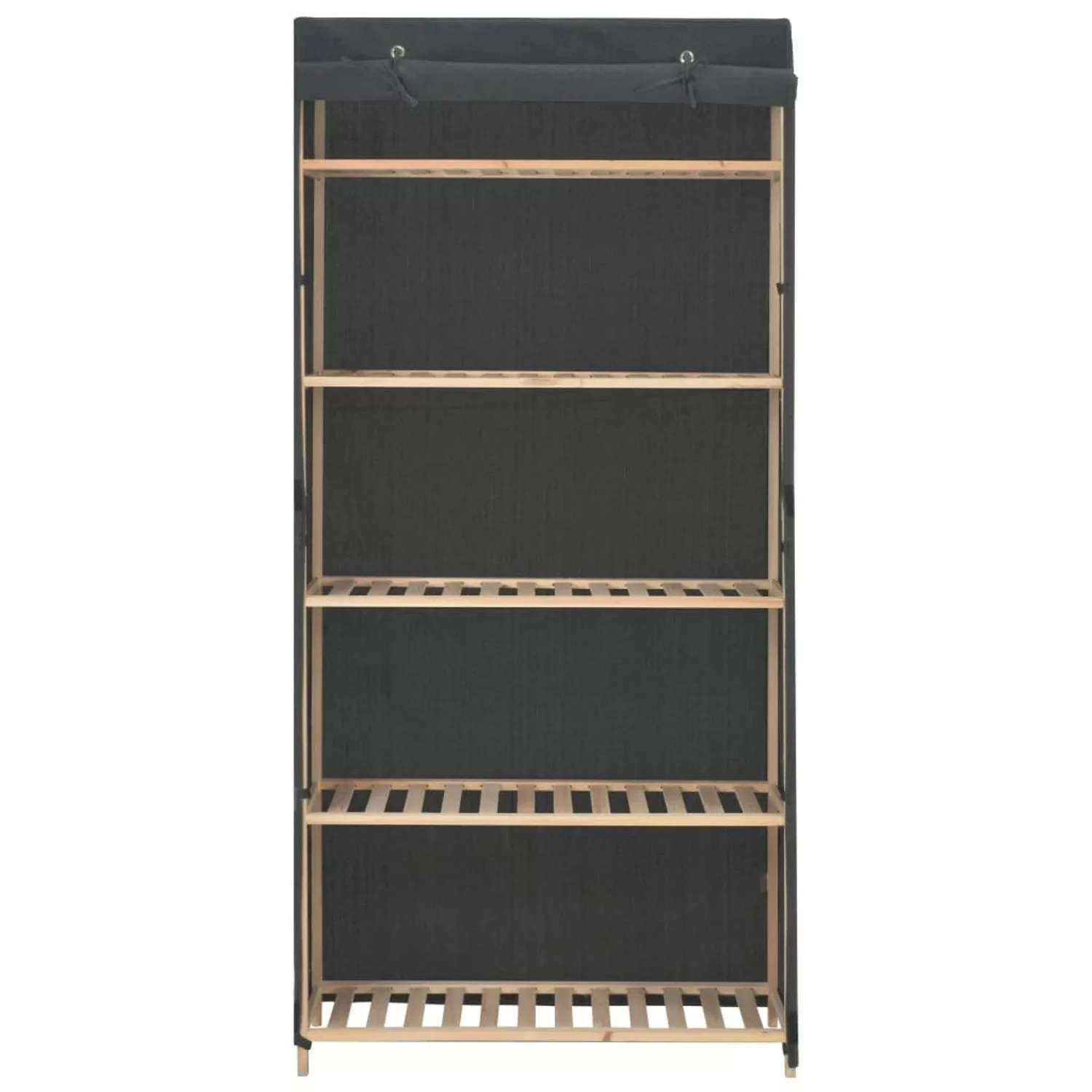 vidaXL Kleiderschrank Kleiderschrank Grau 79 x 40 x 170 cm Stoff günstig online kaufen