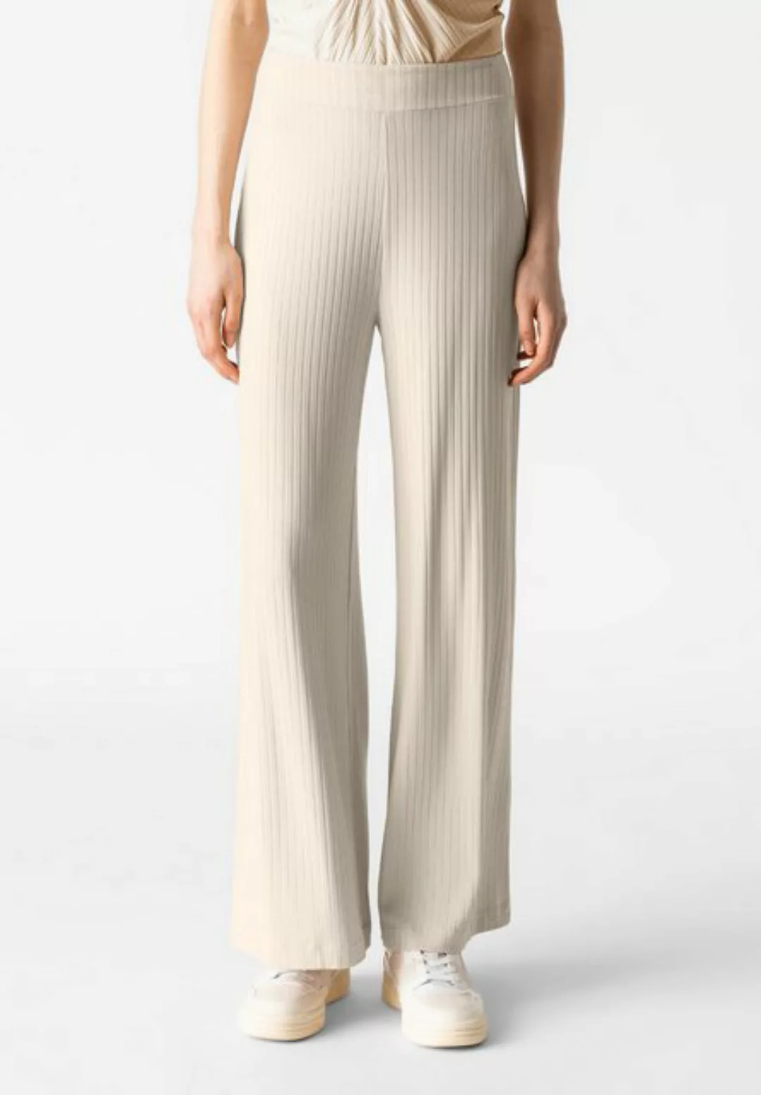 Les Lunes Stoffhose MICHELLE Rib Pants Wide Leg LENZING™ ECOVERO™ Viskose, günstig online kaufen