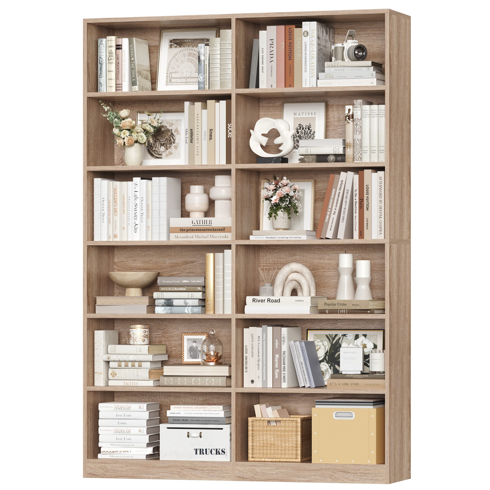 Homfa Bücherregal 188,7cm Standregal Büroregal Raumteiler, günstig online kaufen