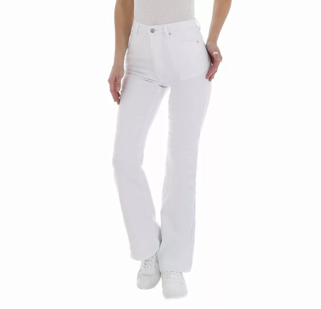 Ital-Design Bootcut-Jeans Damen Freizeit Stretch Bootcut Jeans in Weiß günstig online kaufen