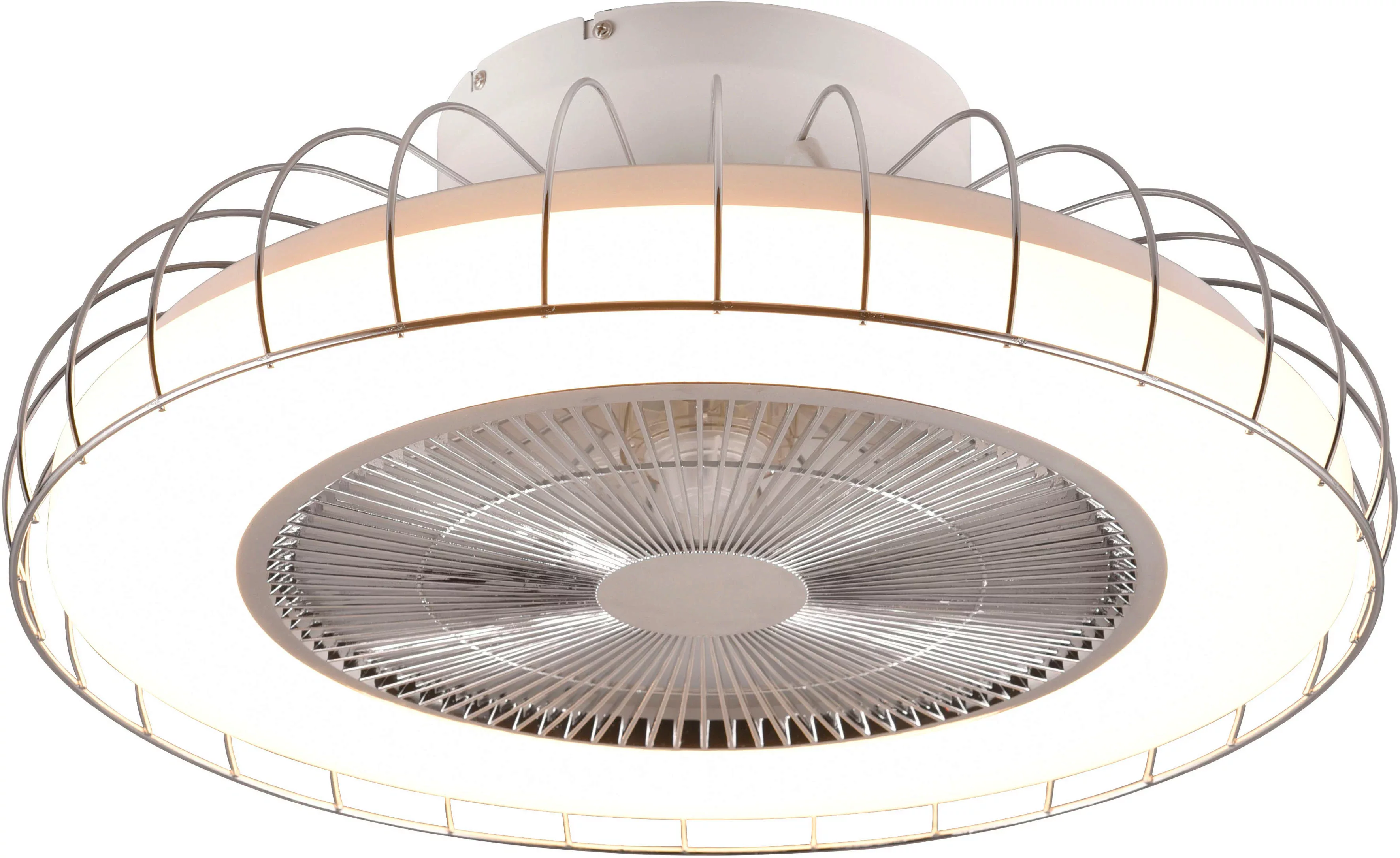 TRIO Leuchten LED Deckenleuchte »Sandfjord Deckenventilator«, 1 flammig, Le günstig online kaufen