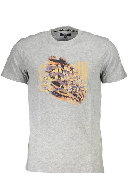 Cavalli Class T-Shirt Elegantes Herren-T-Shirt Grau: Kurze Ärmel günstig online kaufen