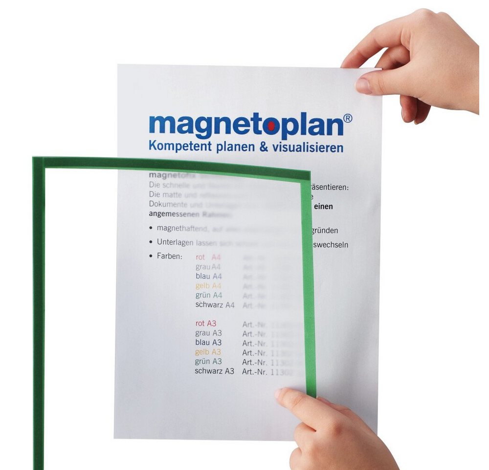 magnetoplan® Hängevitrine Magnetofix Sichtfenster grau DIN A3 5St (1-St) günstig online kaufen