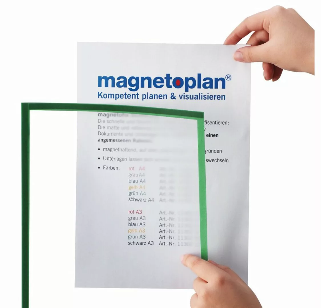 magnetoplan® Hängevitrine Magnetofix Sichtfenster grün DIN A3 5St (1-St) günstig online kaufen