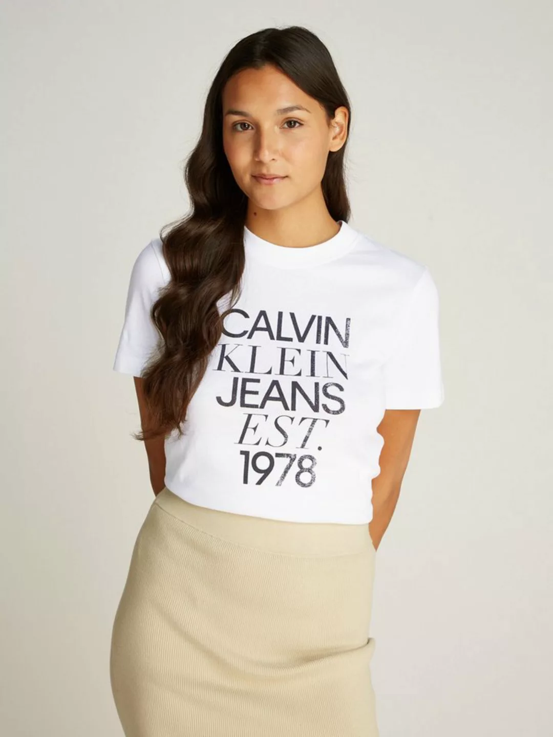 Calvin Klein Jeans T-Shirt MIXED LOGO REGULAR TEE mit Logodruck günstig online kaufen