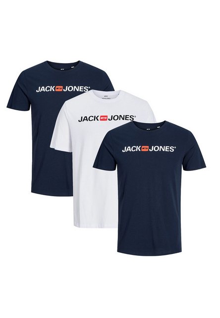 Jack & Jones T-Shirt 3er Pack Basic (Spar-Set, 3-tlg) T-Shirt - Baumwolle - günstig online kaufen