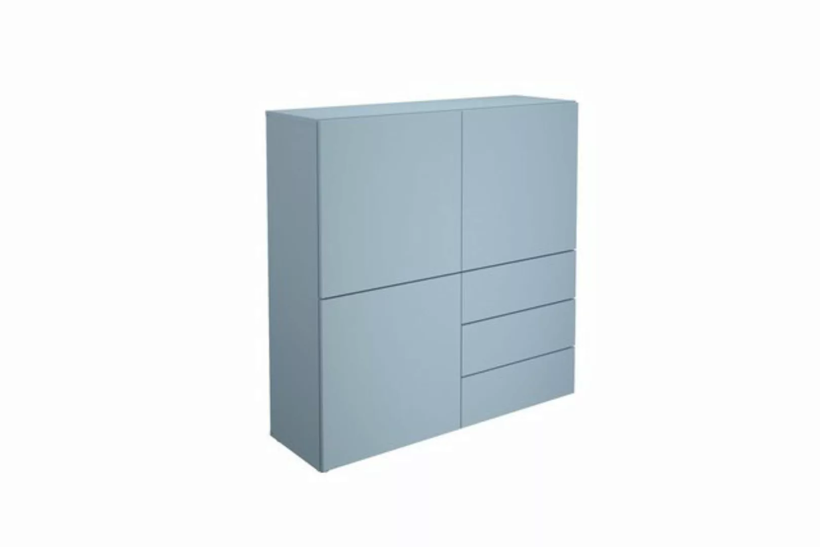 PREISBRECHER Mehrzweckschrank BLU in Denim - 99x101,2x31,5cm (BxHxT) günstig online kaufen