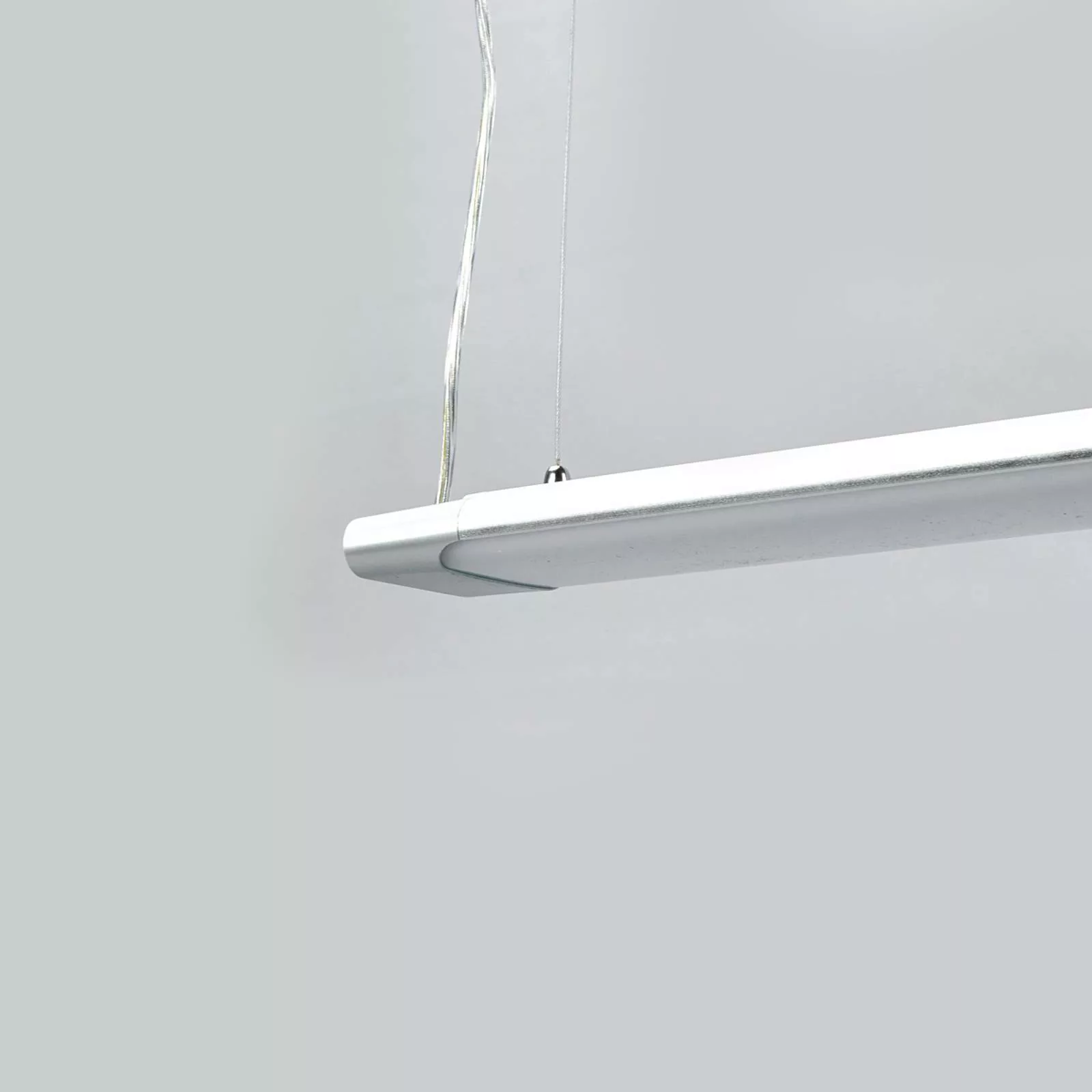 LED-Pendelleuchte Vinca, Länge 120 cm, weiß/silber günstig online kaufen