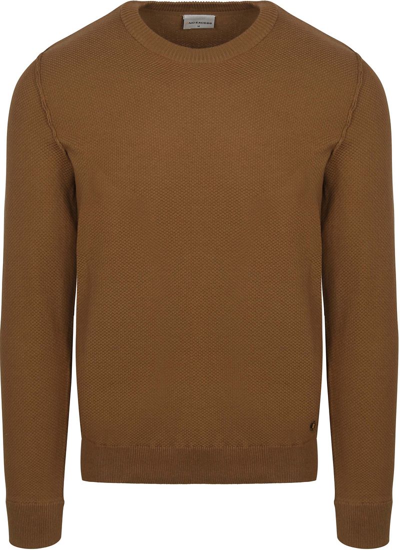 No Excess Pullover Solid Jacquard Khaki - Größe XL günstig online kaufen