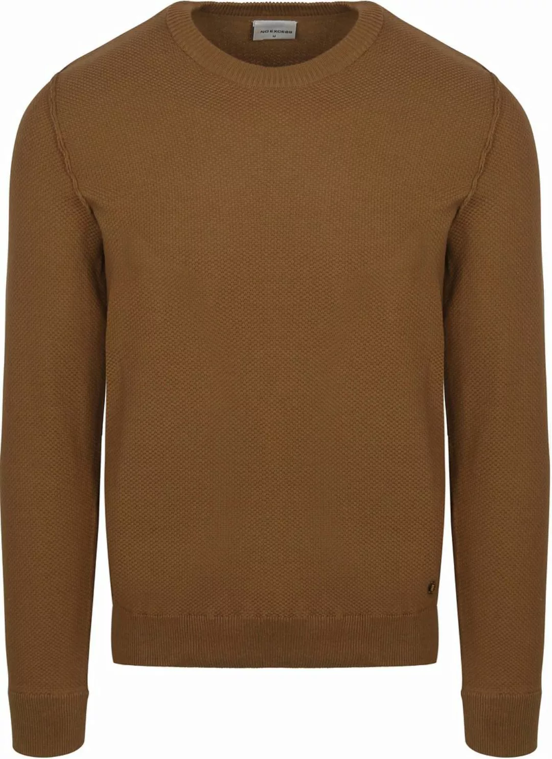 No Excess Pullover Solid Jacquard Khaki - Größe XL günstig online kaufen