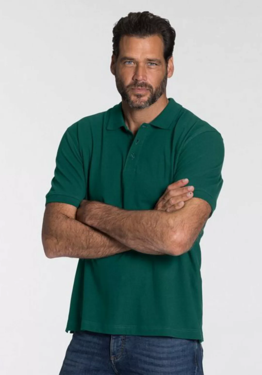 Man's World Poloshirt Kurzarm, lockere Passform, unifarben günstig online kaufen