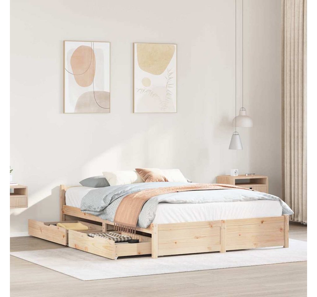 vidaXL Bett, Massivholzbett ohne Matratze 140x200 cm Kiefernholz günstig online kaufen