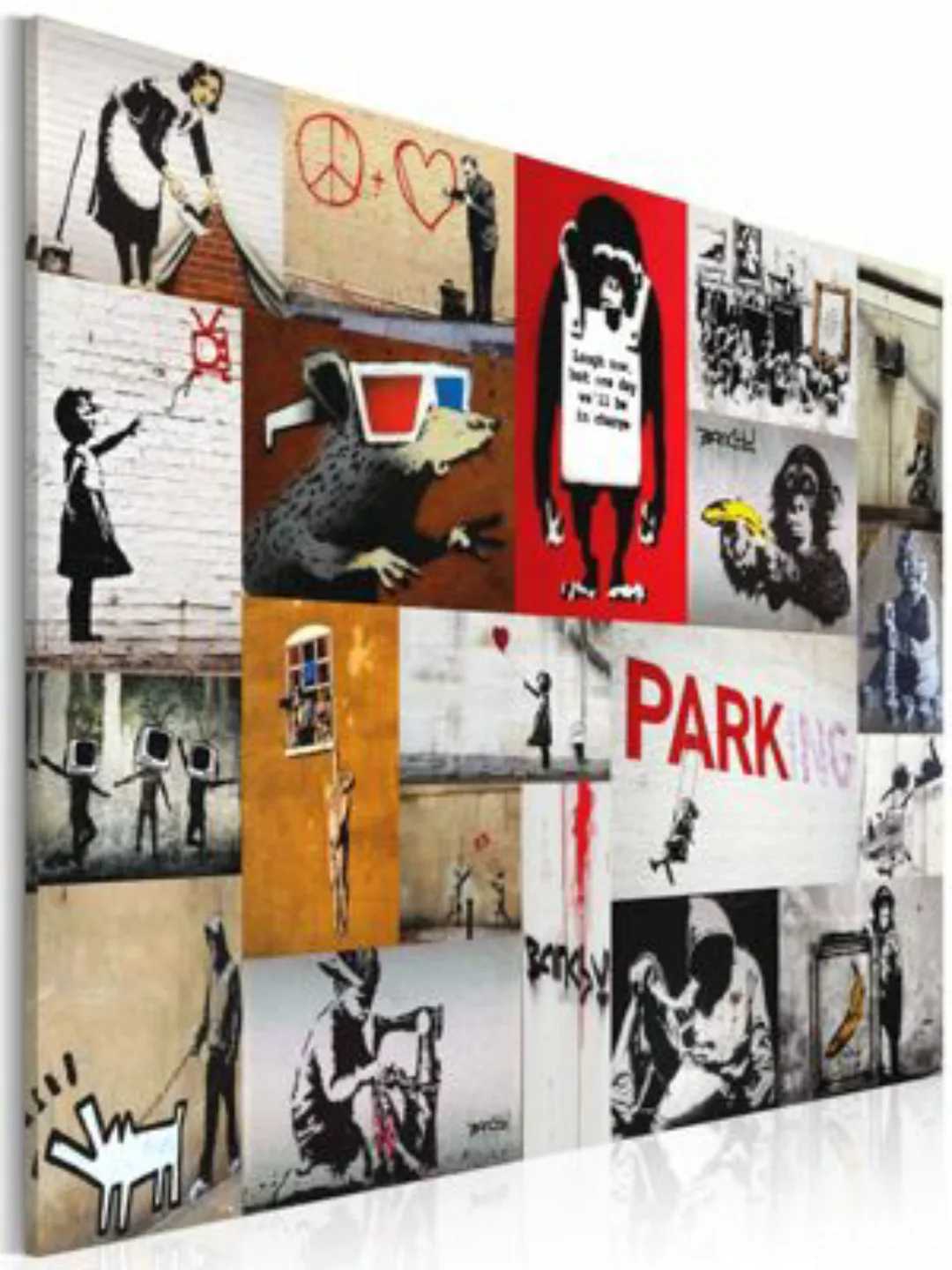 artgeist Wandbild Banksy - Collage mehrfarbig Gr. 60 x 40 günstig online kaufen