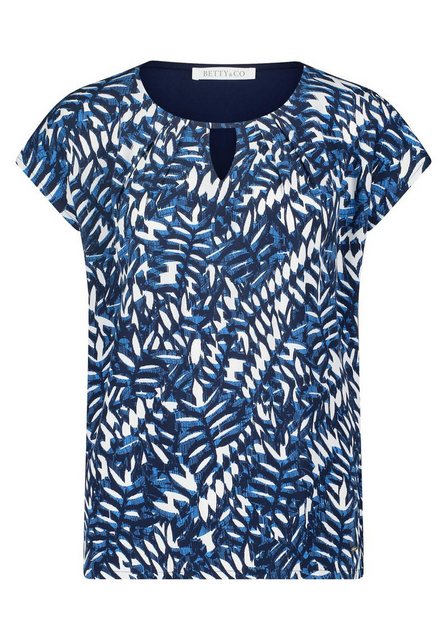 Betty&Co T-Shirt Shirt Kurz 1/2 Arm, Cream/Dark Blue günstig online kaufen