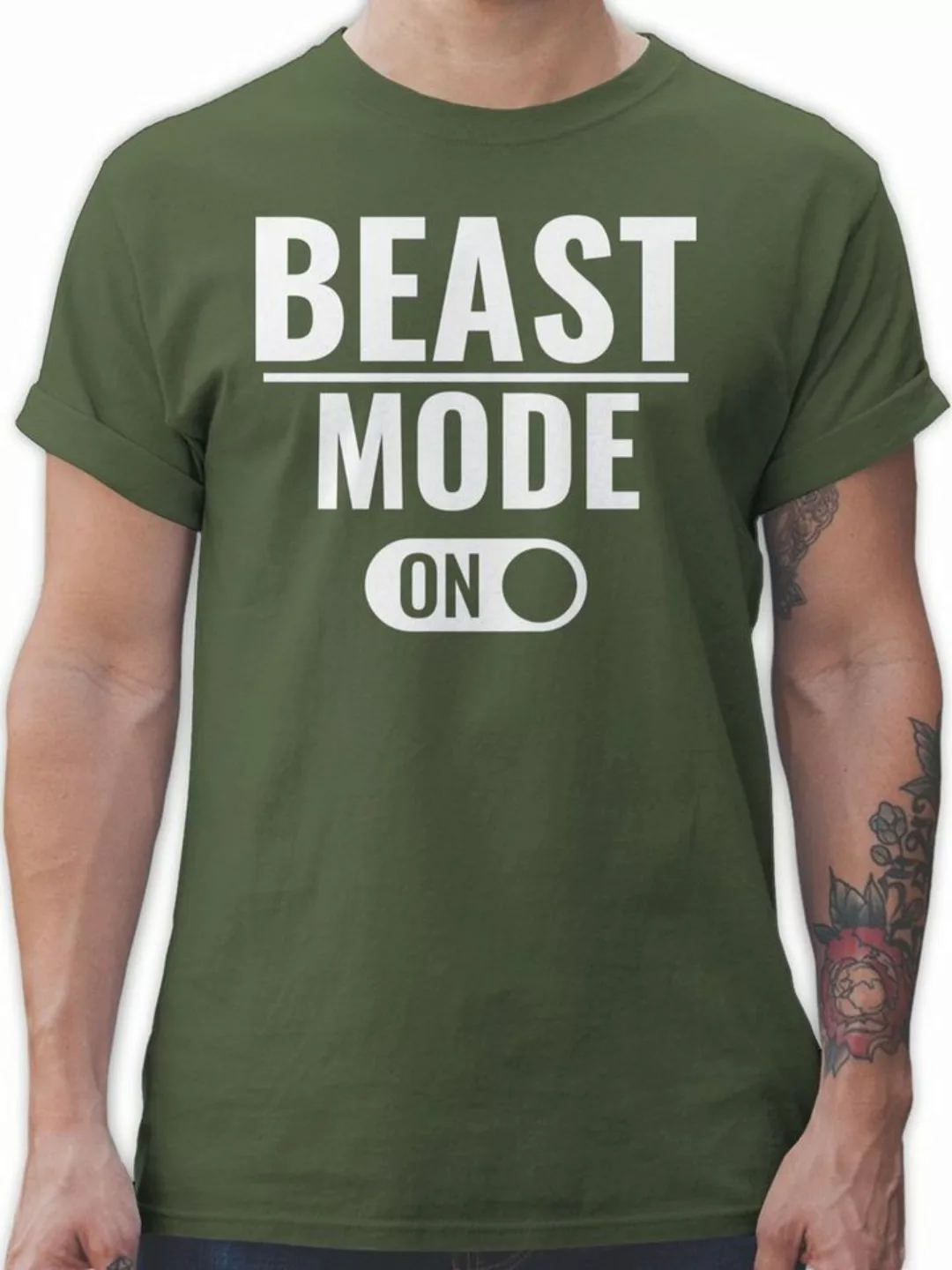 Shirtracer T-Shirt Beast Mode ON Fitness & Workout günstig online kaufen