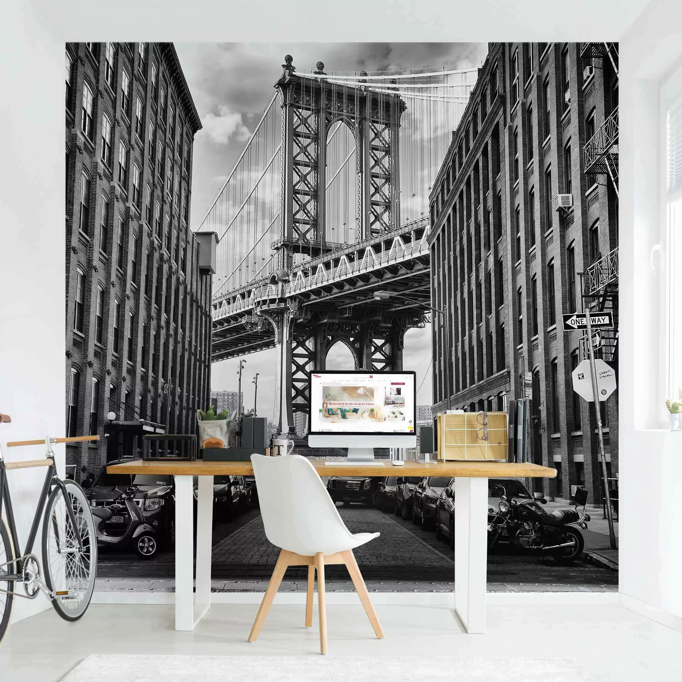 Fototapete Manhattan Bridge in America günstig online kaufen