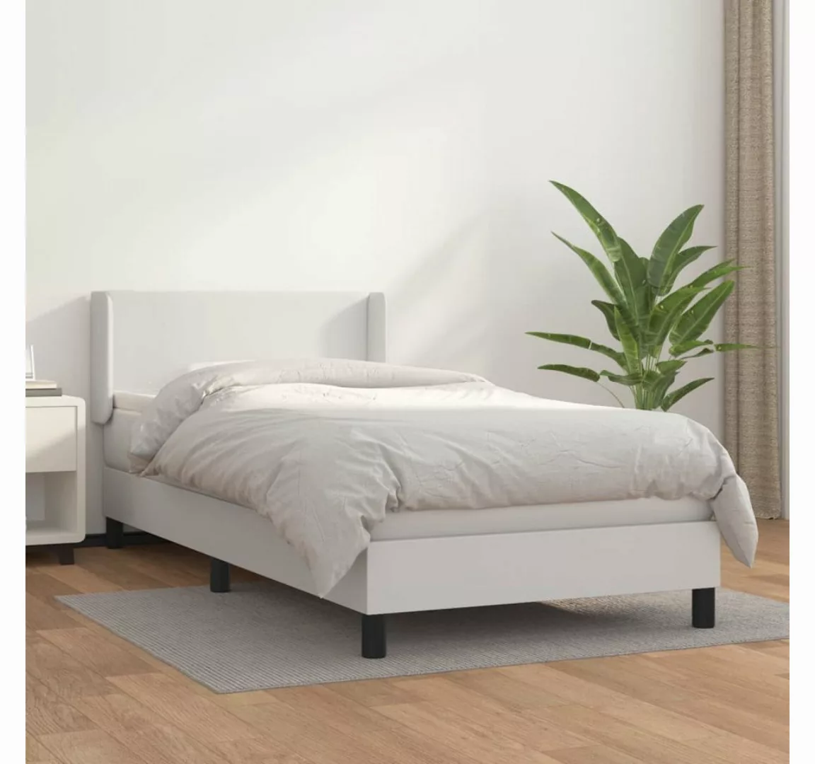 vidaXL Boxspringbett Bett Boxspringbett mit Matratze & Topper Kunstleder ve günstig online kaufen