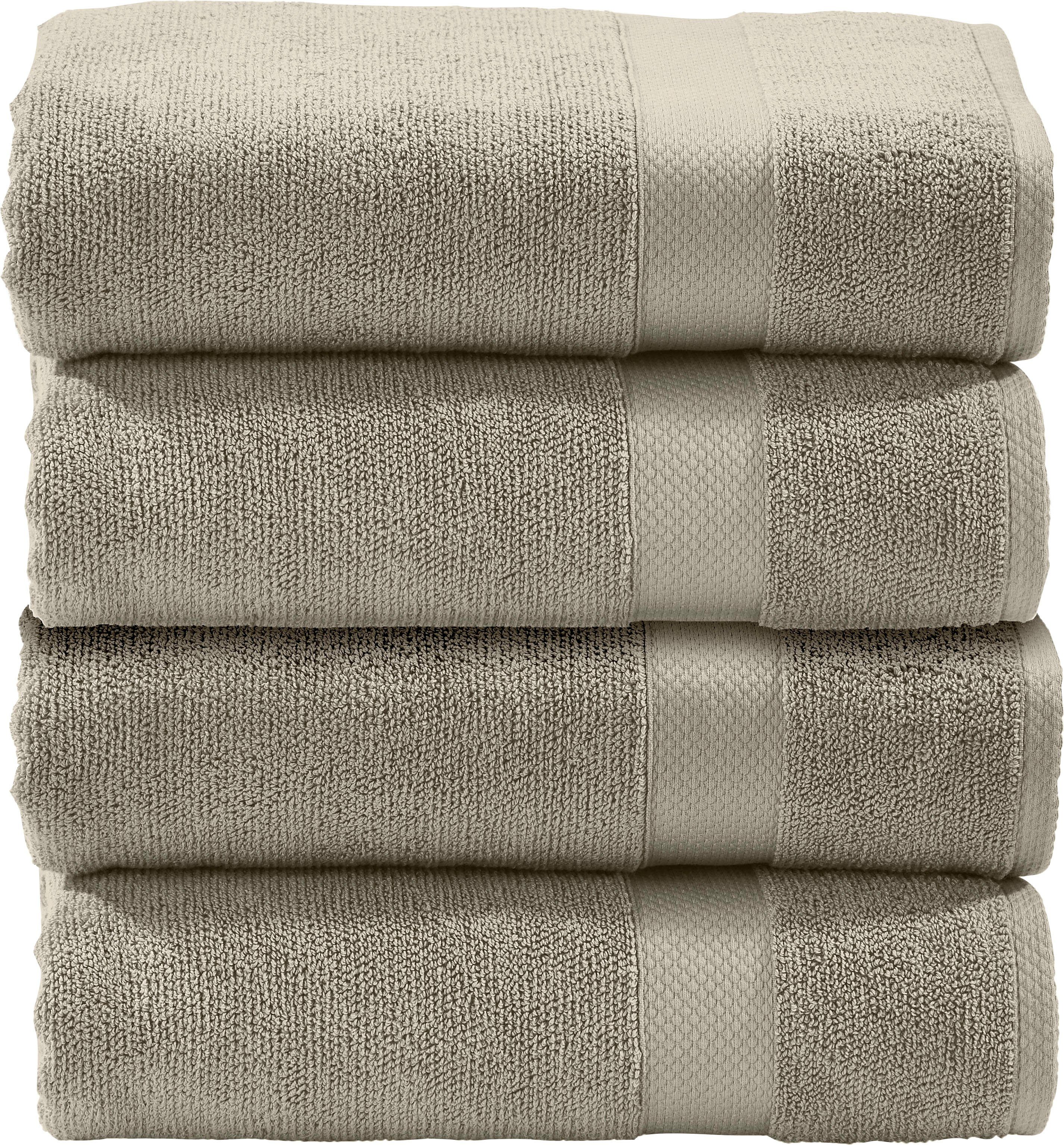 done.® Gästehandtuch »Deluxe«, (Set, 4 St., 4 Gästetücher (30x50 cm), Uni F günstig online kaufen