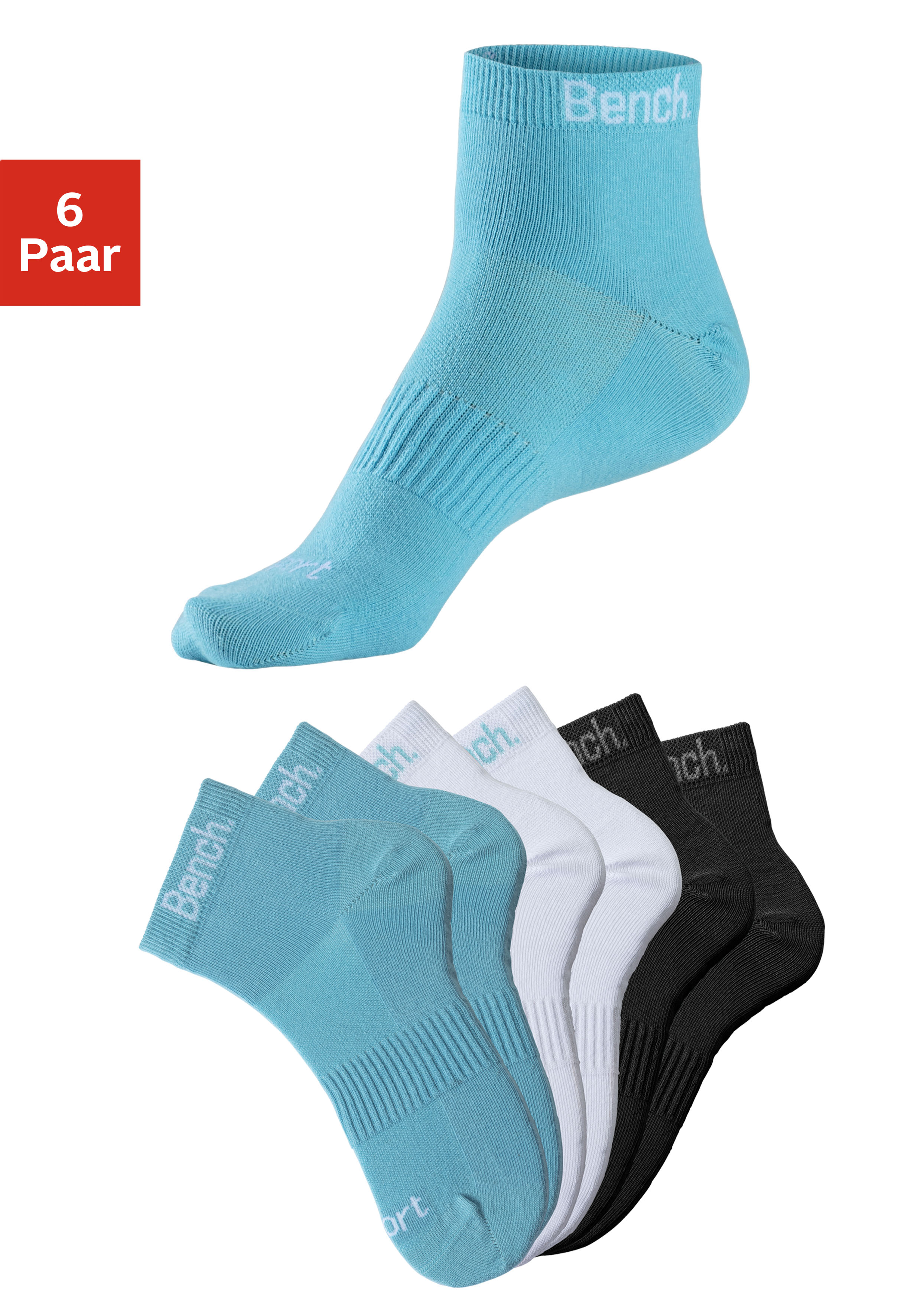 Bench. Sportsocken, (Packung, 6 Paar), mit antibakterieller Feuchtigkeitsre günstig online kaufen