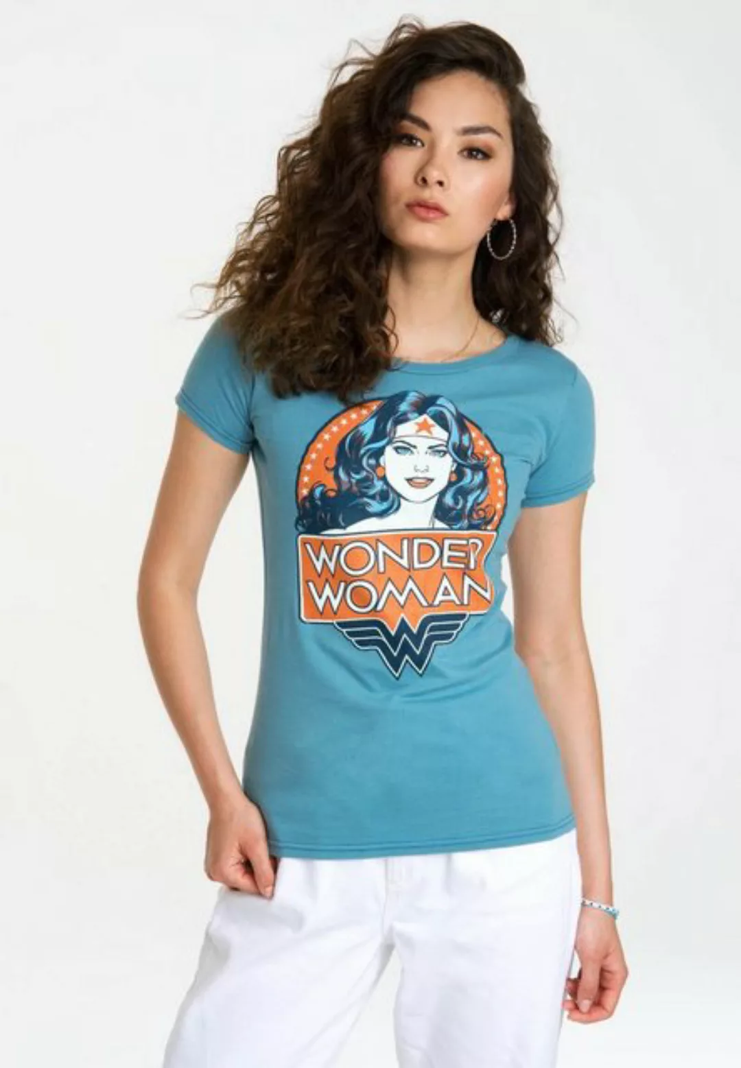 LOGOSHIRT T-Shirt Wonder Woman Portrait mit lizenziertem Originaldesign günstig online kaufen