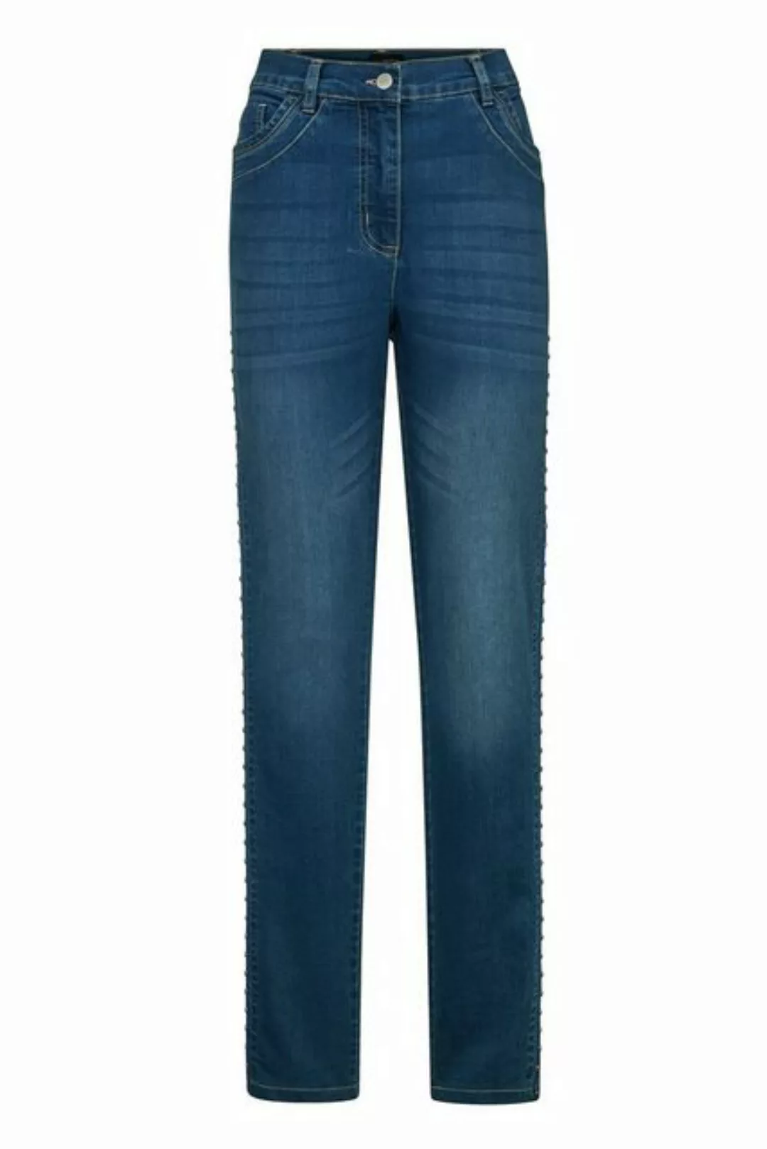 MIAMODA Regular-fit-Jeans Jeans Straight Fit Ziernieten 5-Pocket günstig online kaufen