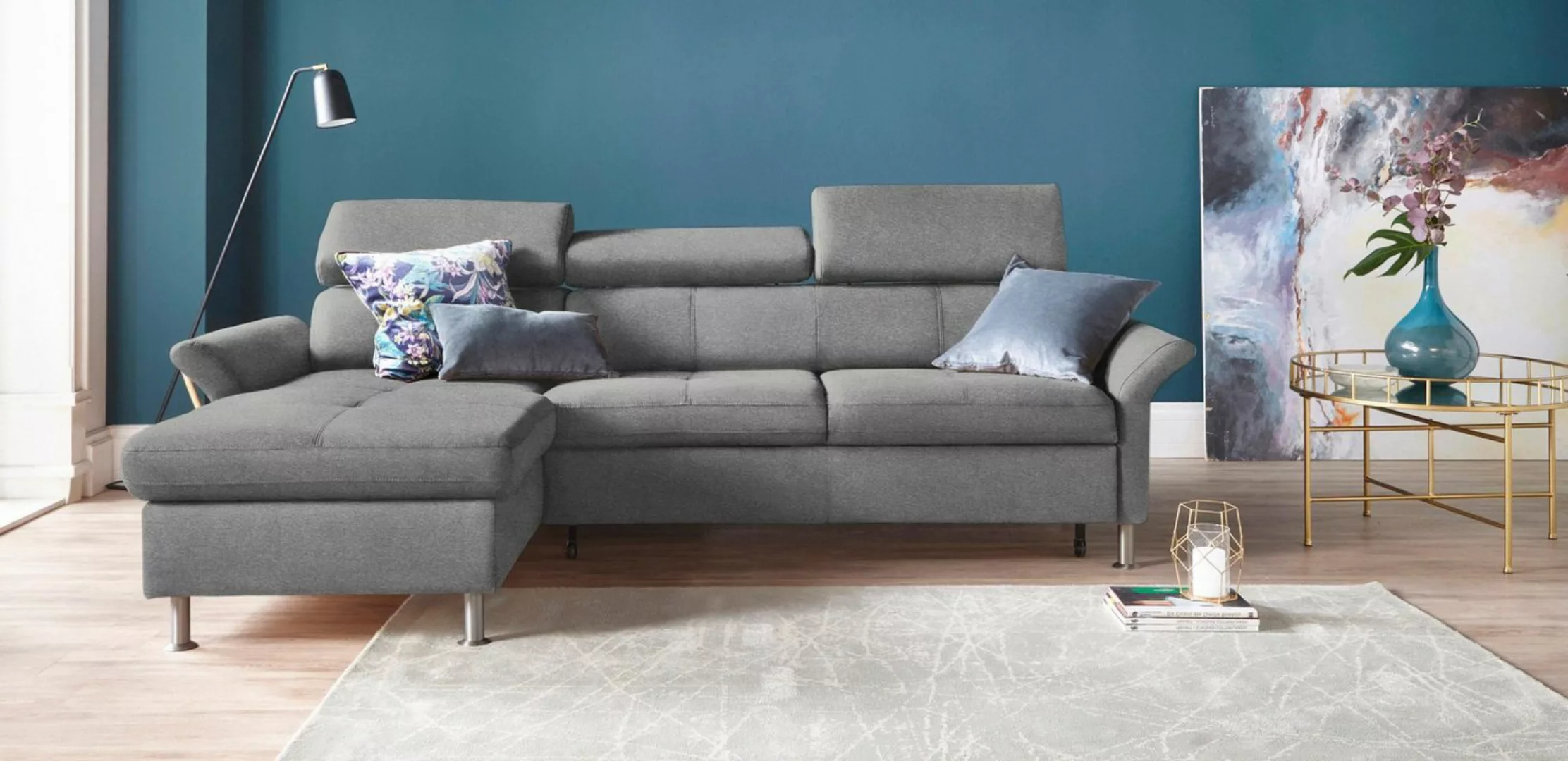 exxpo - sofa fashion Ecksofa "Maretto, L-Form", inkl. Kopf- bzw. Rückenvers günstig online kaufen