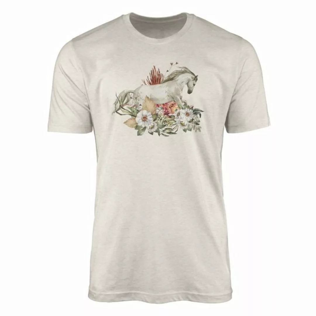 Sinus Art T-Shirt Herren Shirt 100% gekämmte Bio-Baumwolle T-Shirt Aquarell günstig online kaufen