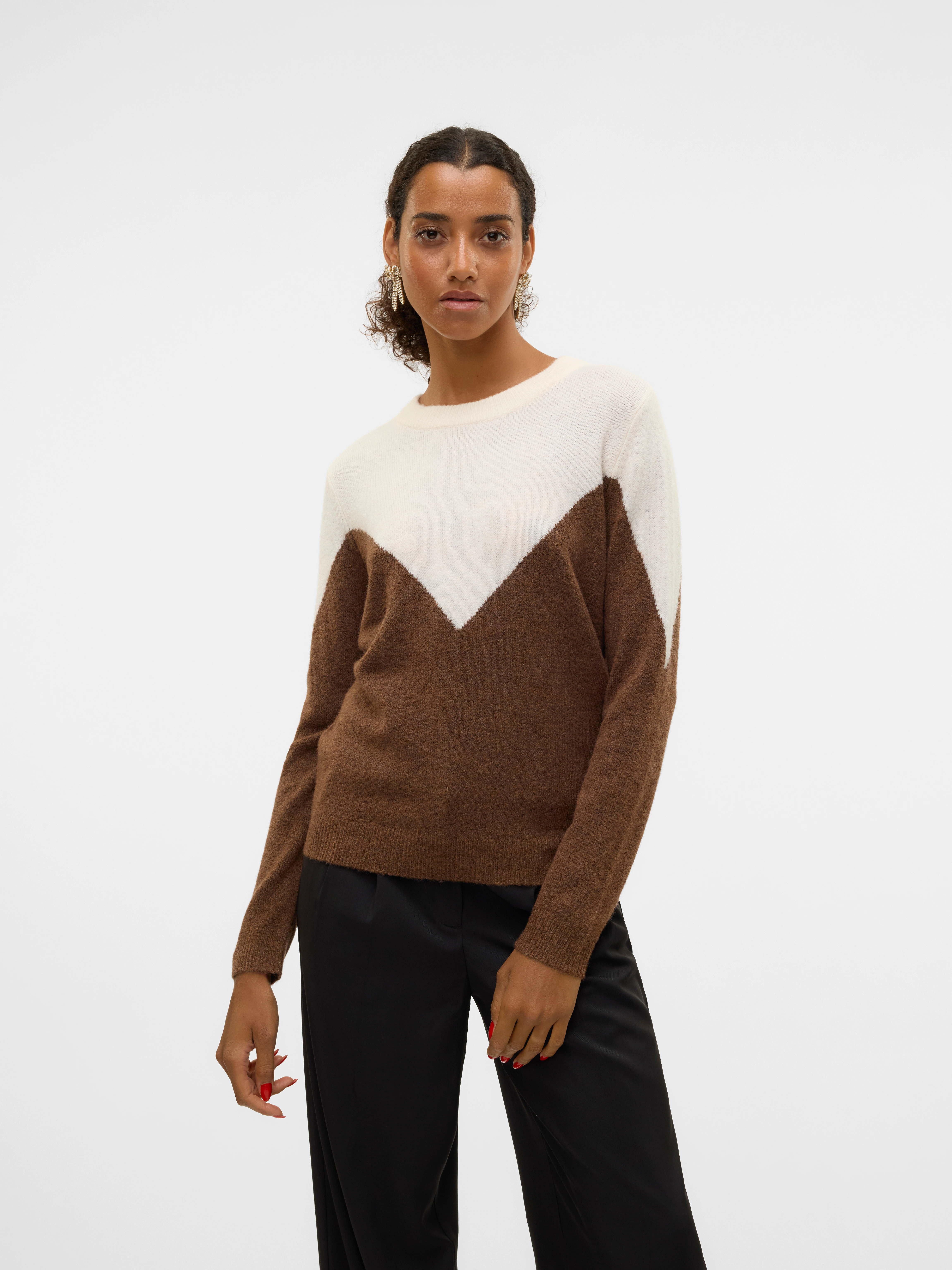 Vero Moda Strickpullover "VMPLAZA LS BLOCK PULLOVER GA BOO", mit Streifenmu günstig online kaufen