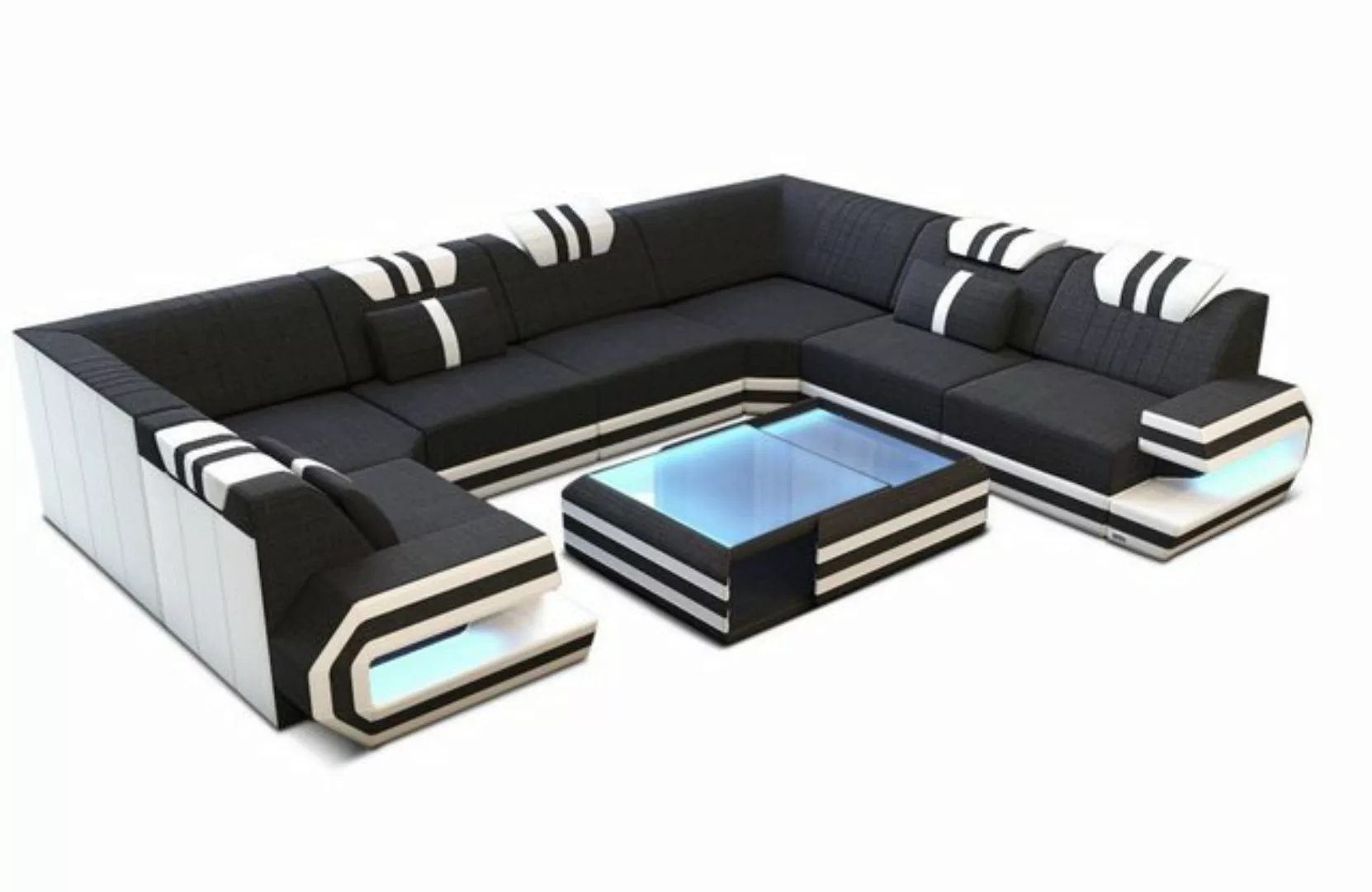 Sofa Dreams Wohnlandschaft Design Polster Stoff Sofa Ragusa U Form H Strukt günstig online kaufen